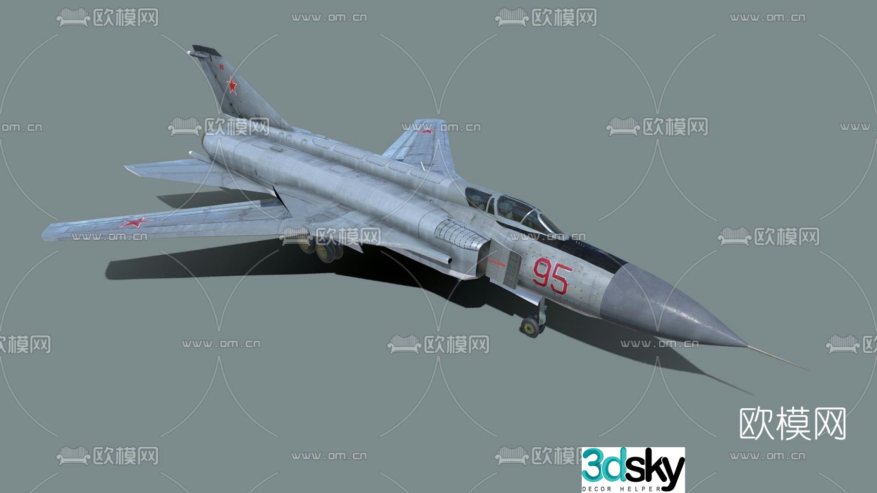 Modern fighter jet 3d model