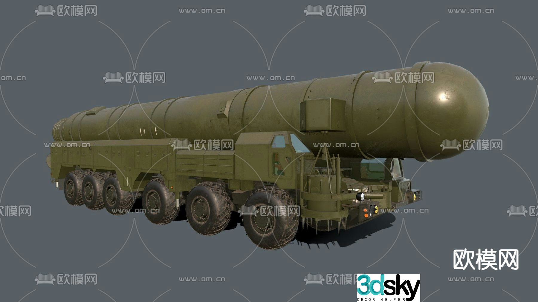 Modern missile vehicle 3d model