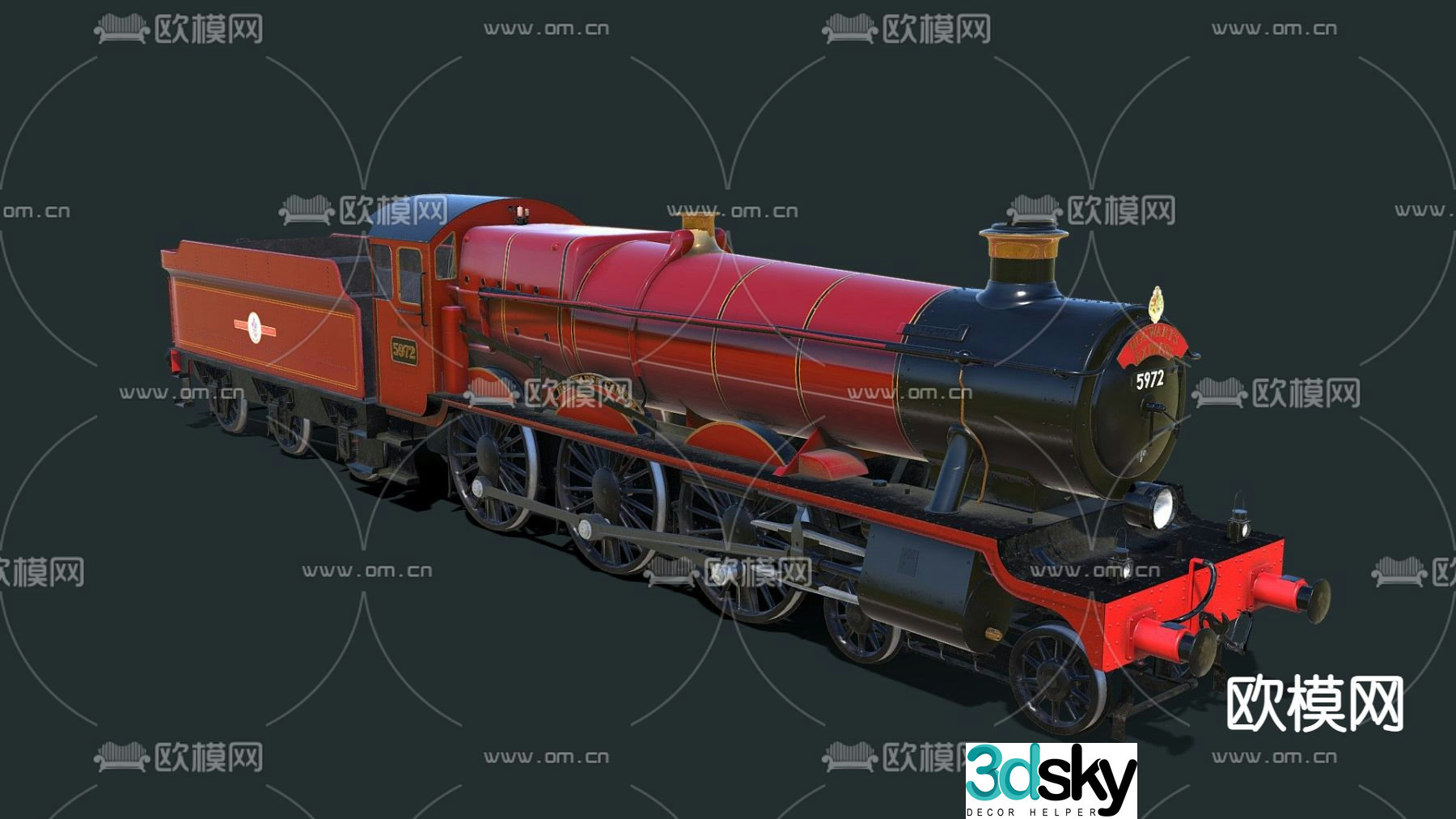 Industrial style train 3d model