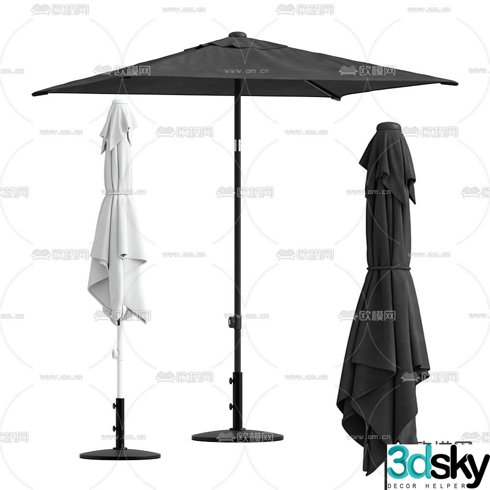 Modern outdoor parasol 3d model