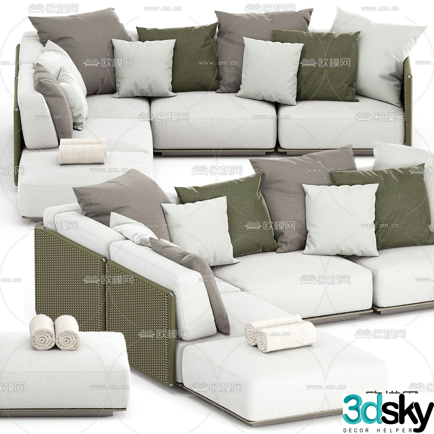 FLEXFORM corner sofa 3d model