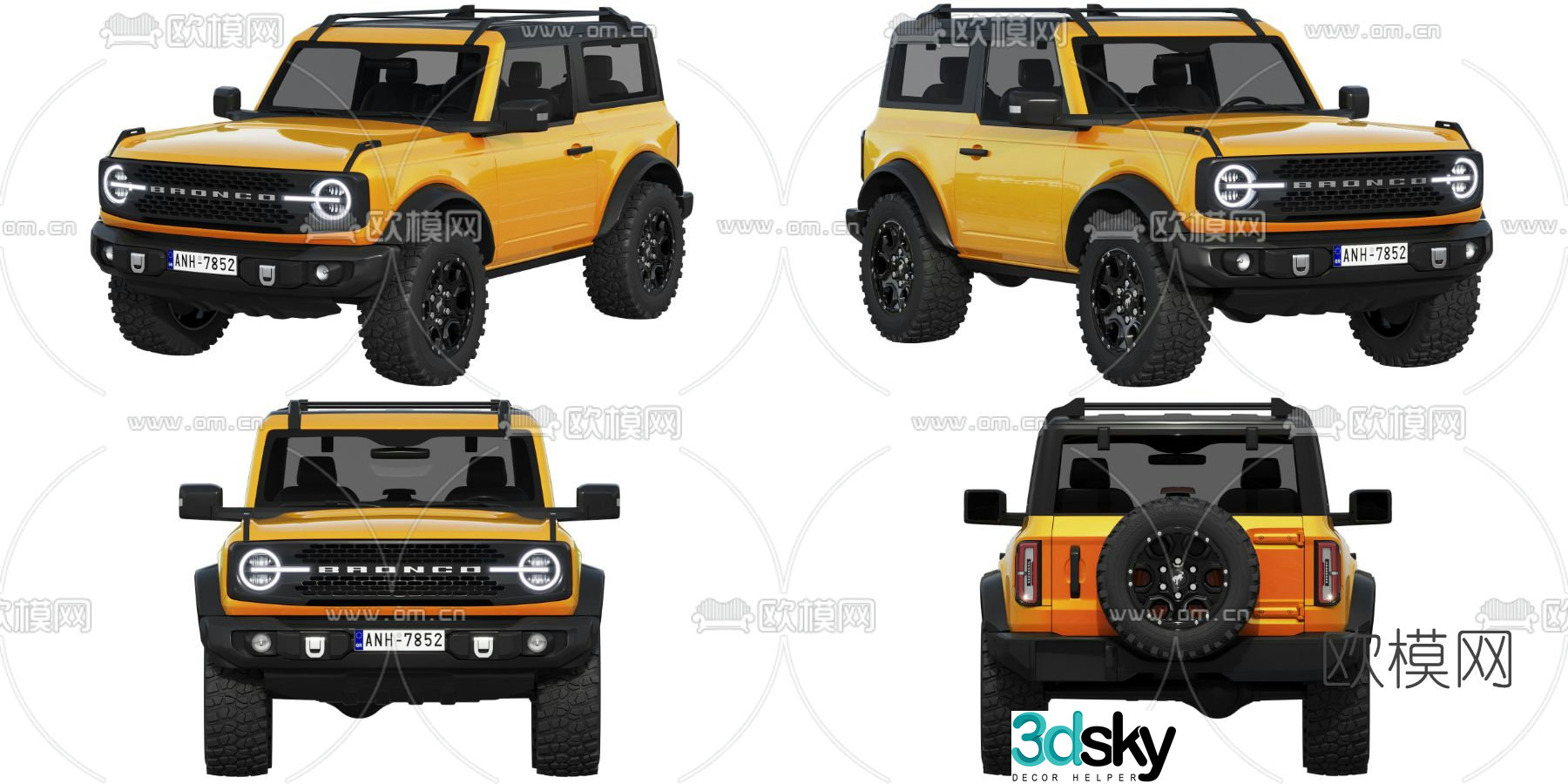 Modern off-road car 3d model