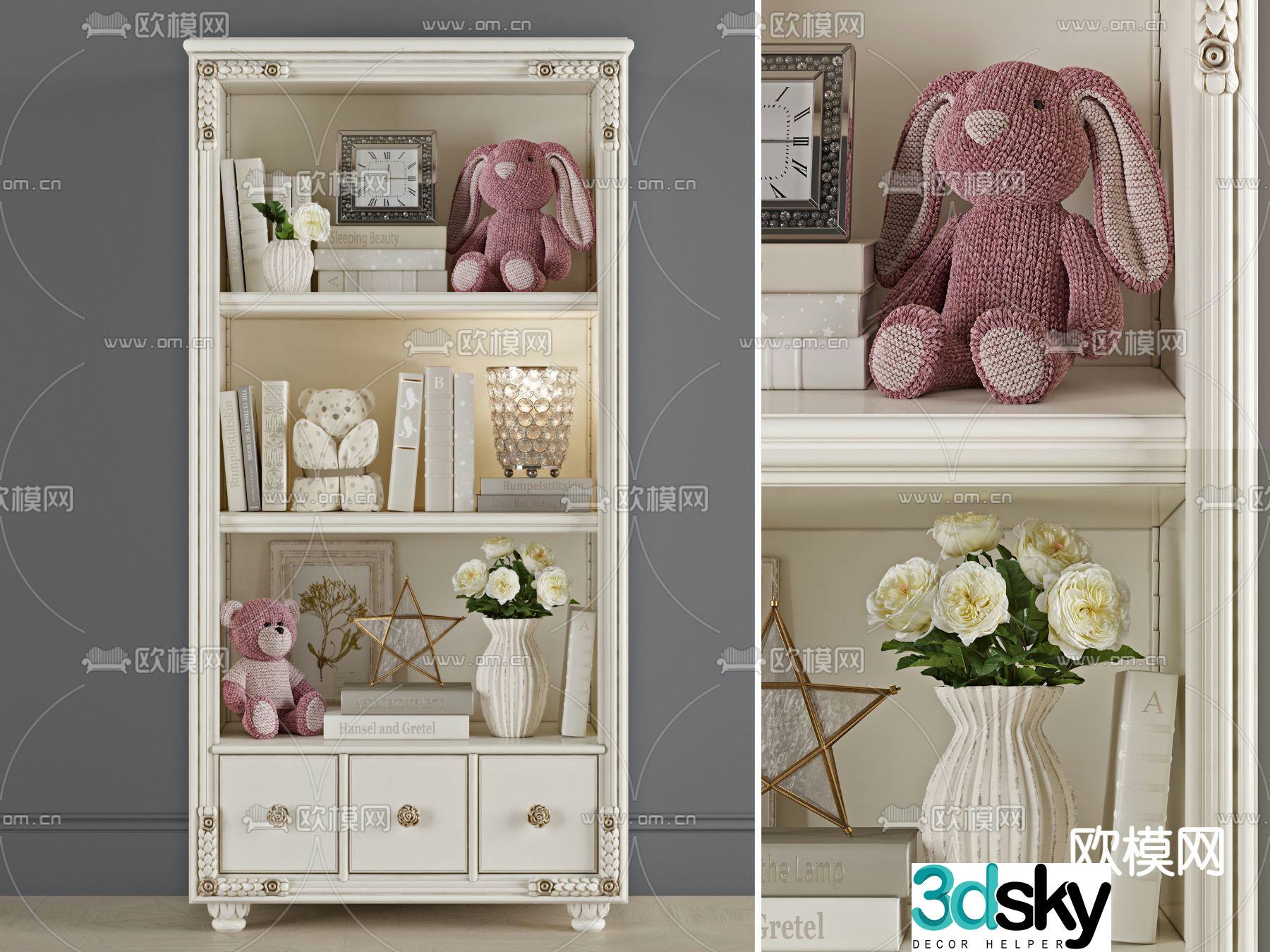 European style children’s decorative cabinet 3D model