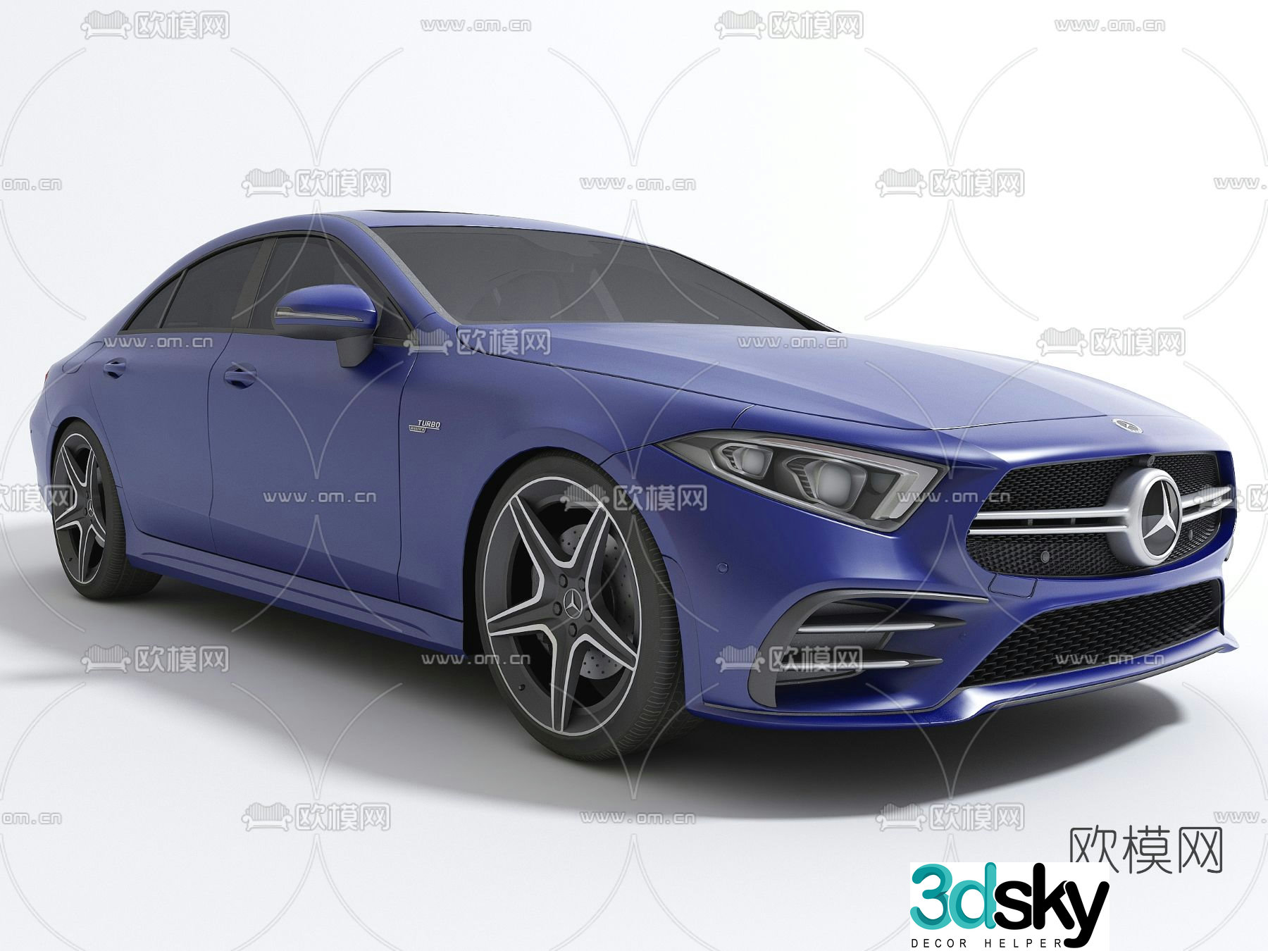 modern mercedes car 3d model