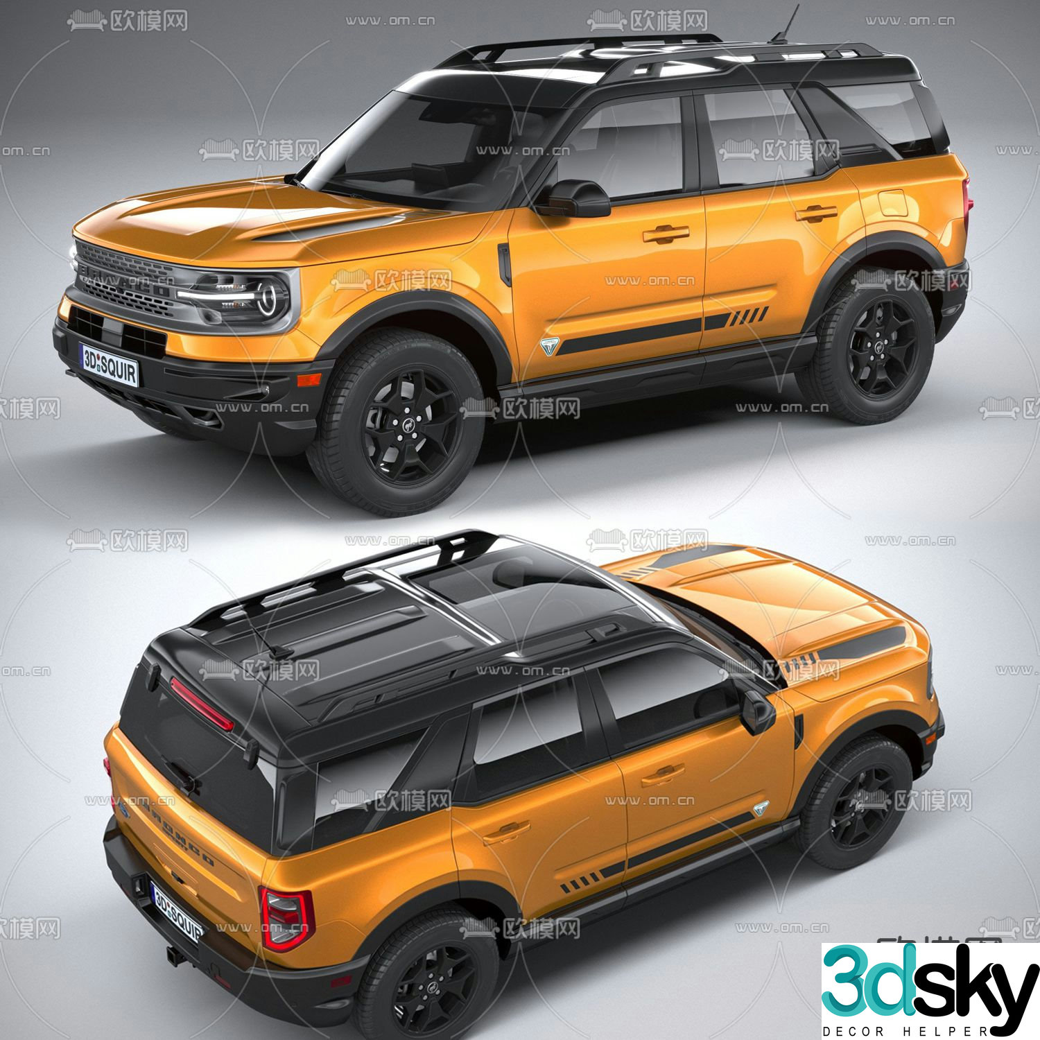 Modern Ford SUV 3d model