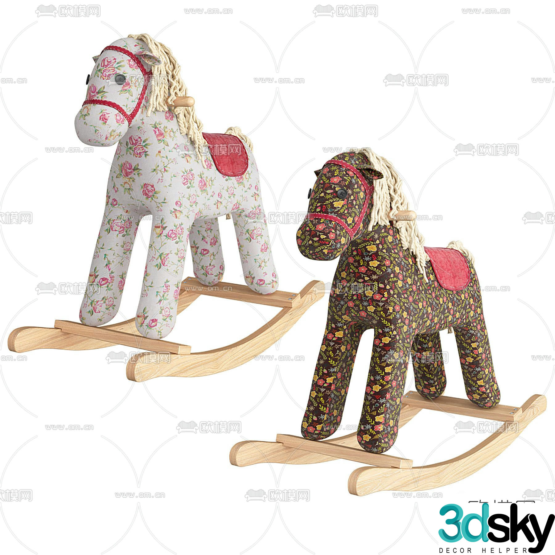 Modern children’s rocking chair 3d model