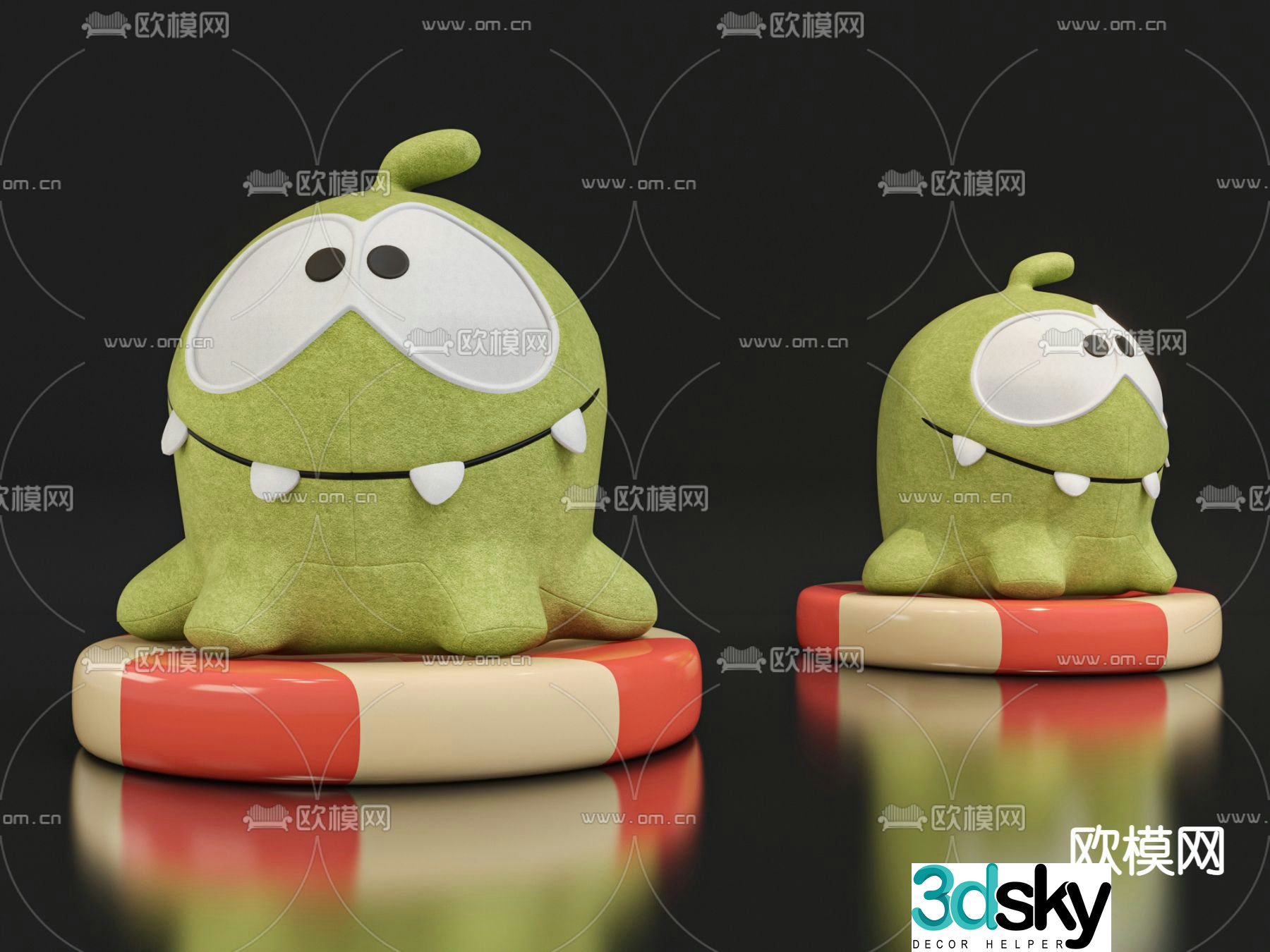 Modern alien toy doll 3d model