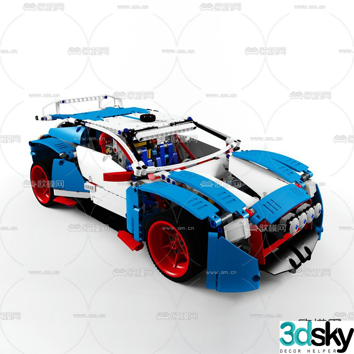 Modern Lego off-road toy car 3d model