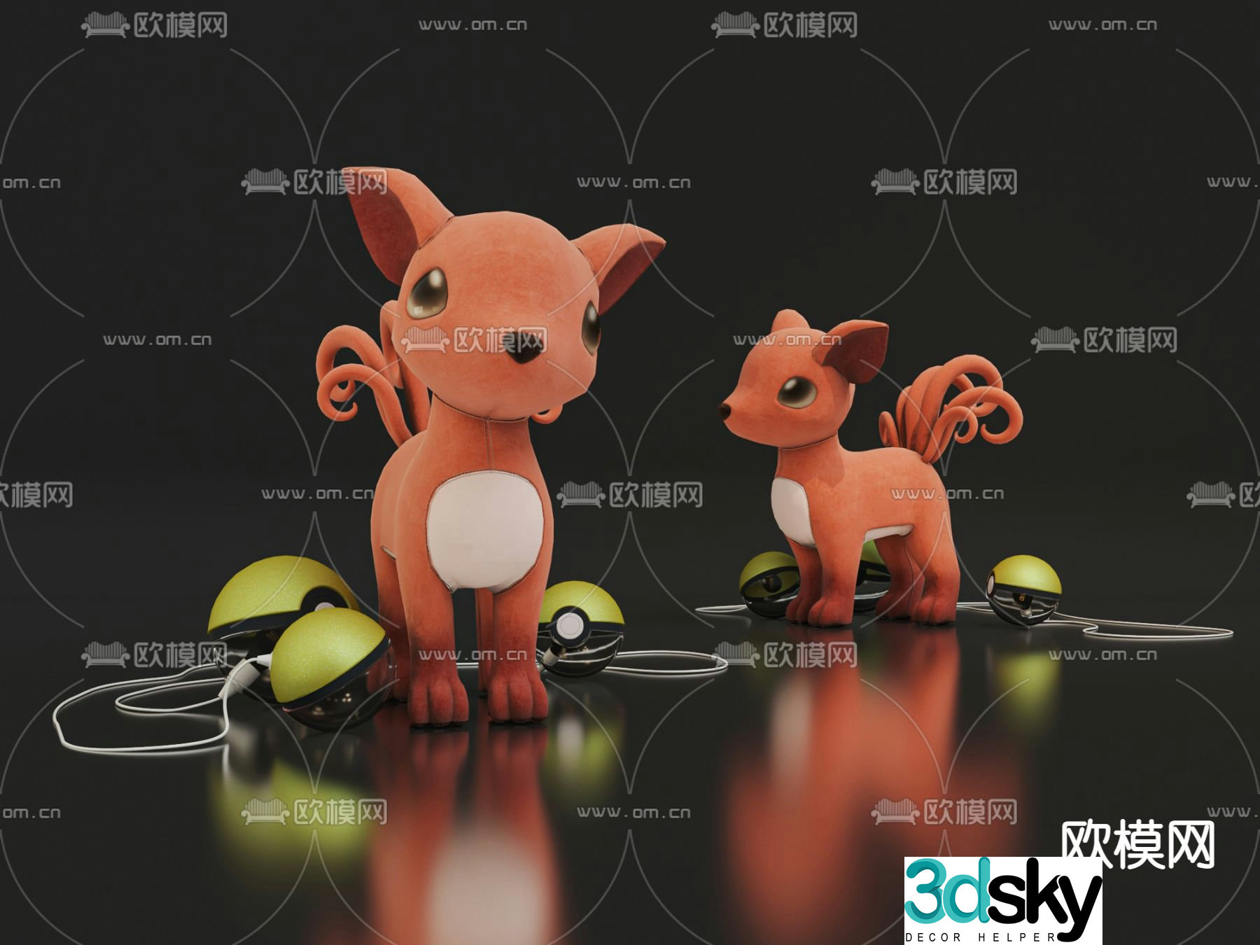 Modern PokÃ©mon toy doll 3d model