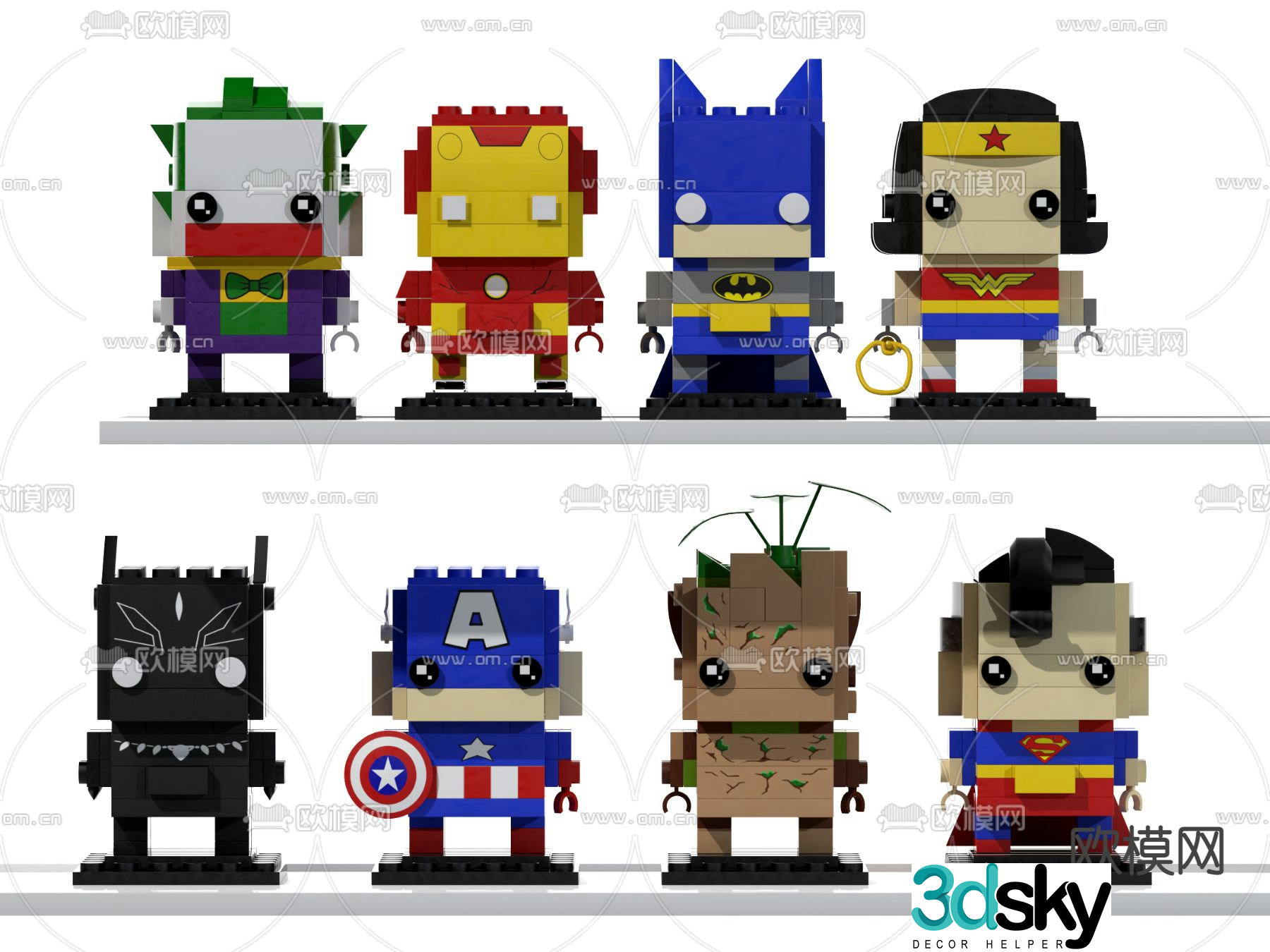 Modern Marvel Lego toy figure 3d model