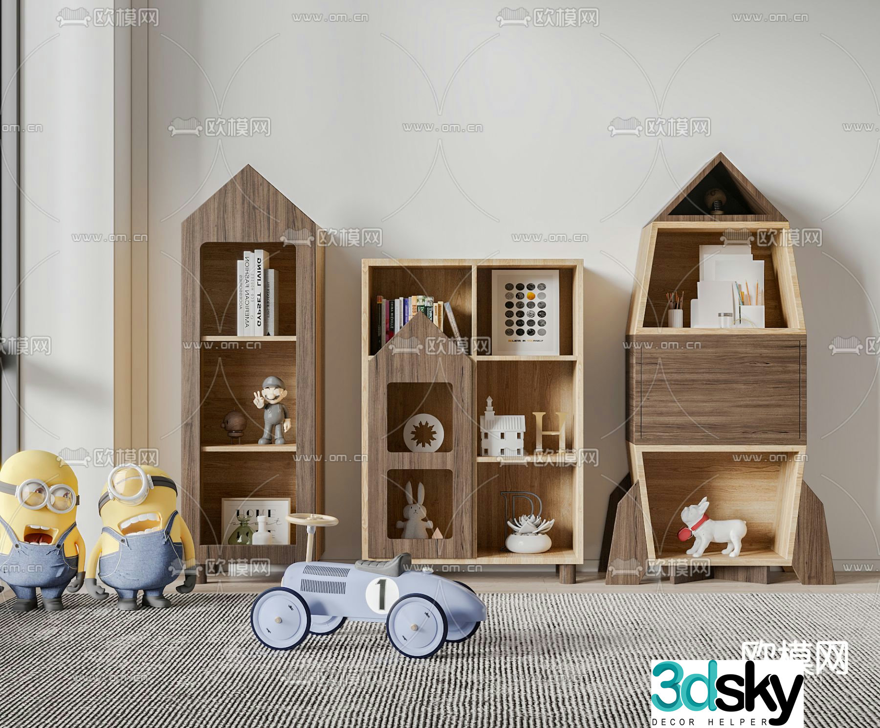 Nordic children’s locker 63d model