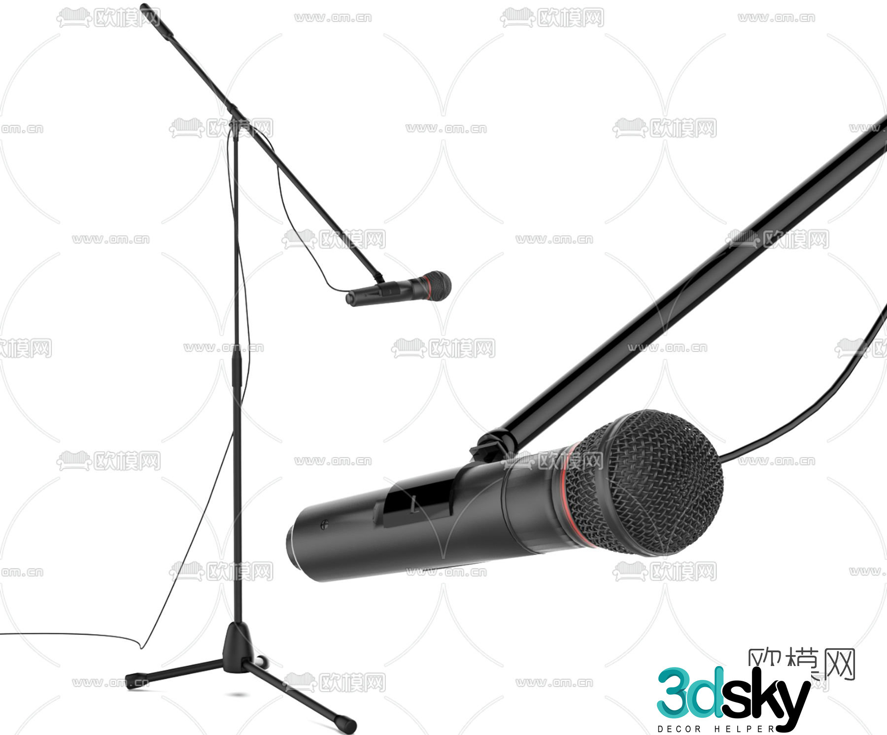 Music microphone microphone 3d model