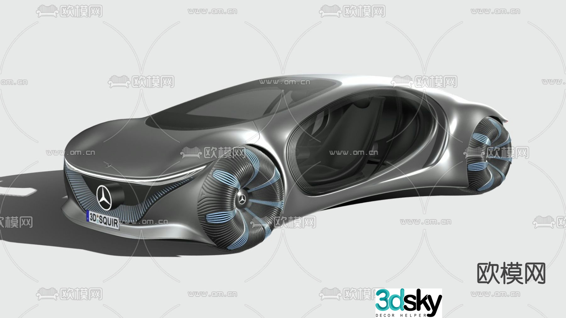 modern mercedes concept car 3d model