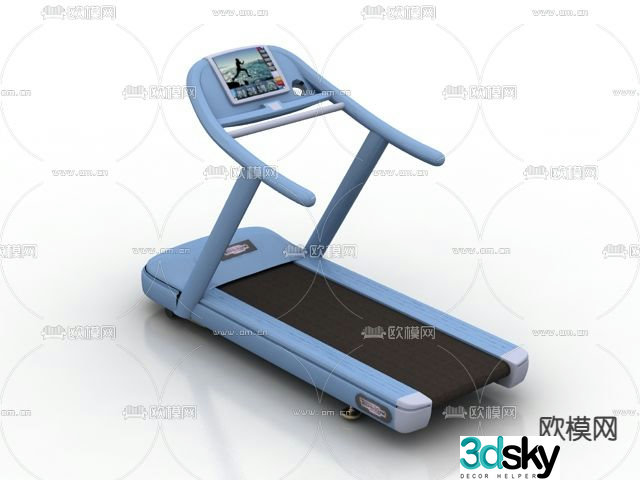 Modern minimalist treadmill free 3d model