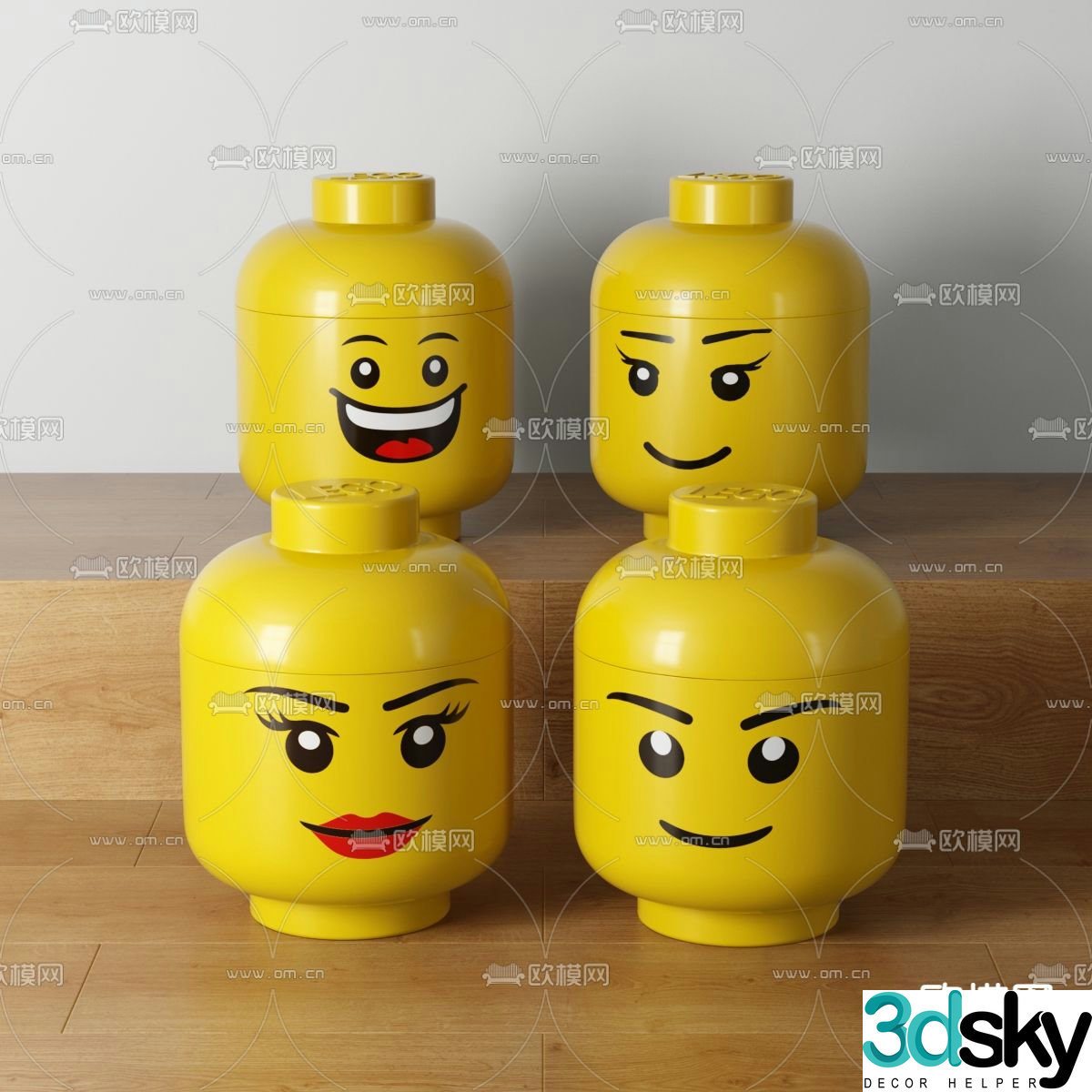 Modern children’s building blocks lego toy 3d model
