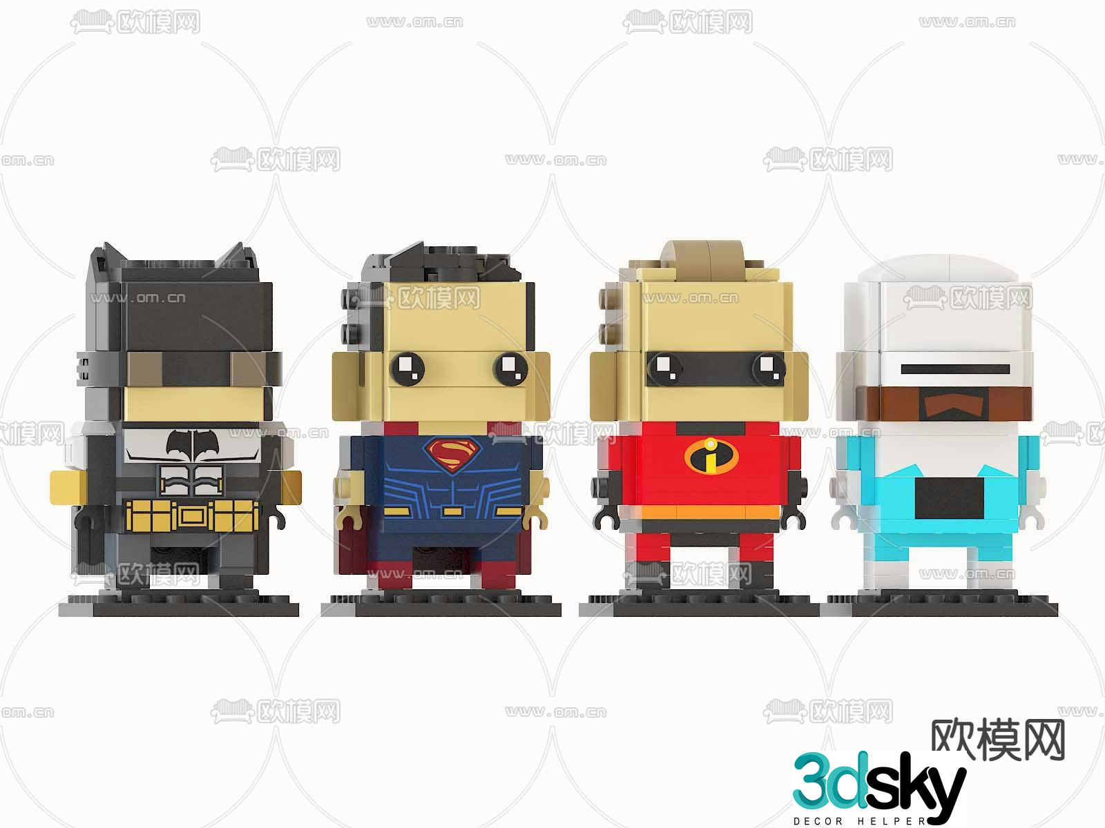 Modern Marvel Lego toy figure 3d model