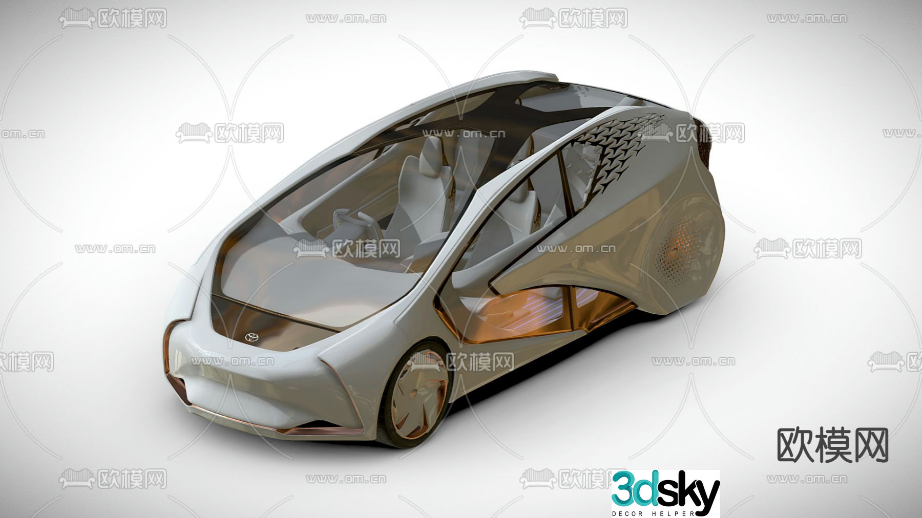 modern car 3d model