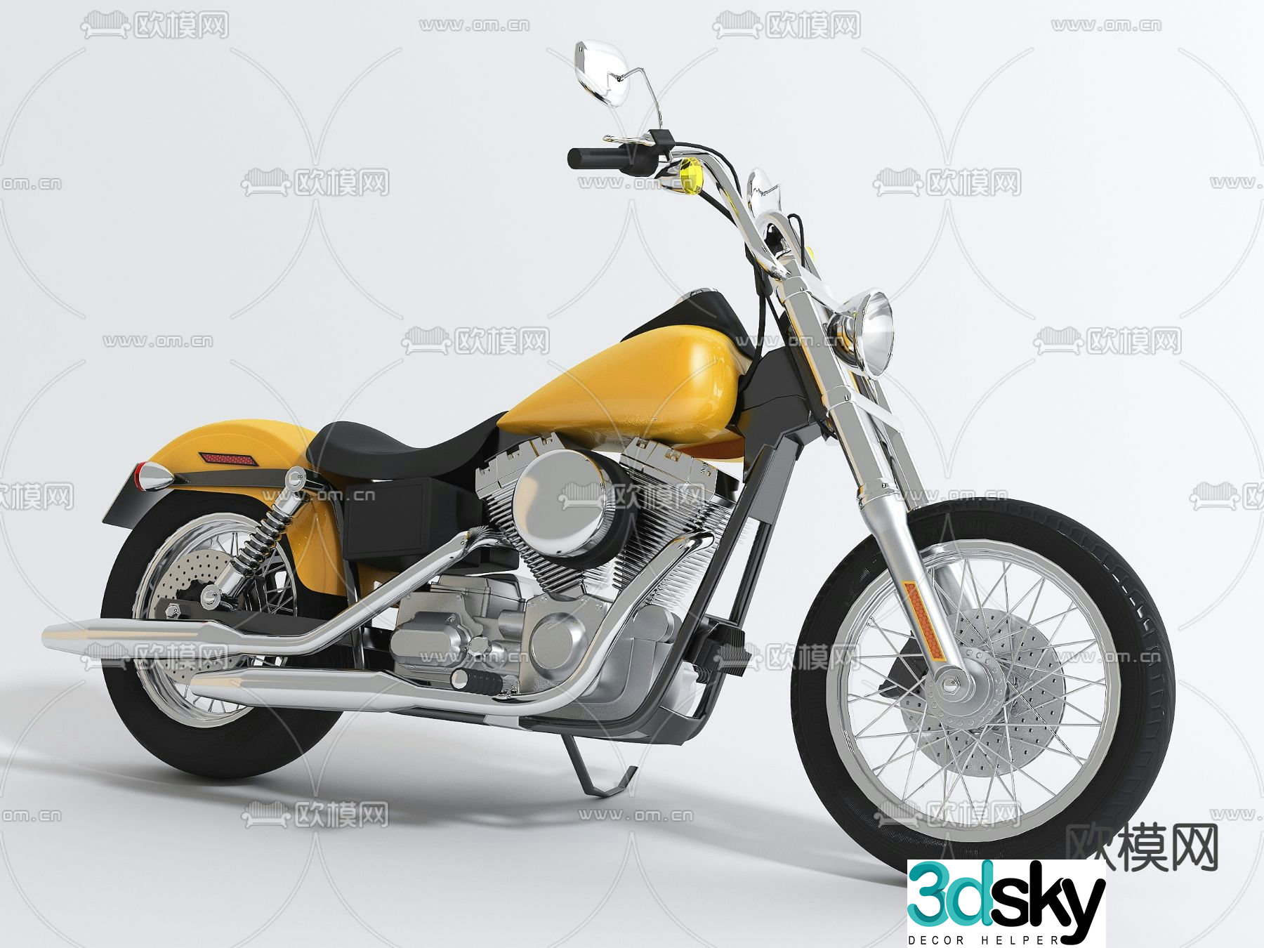 Modern motorcycle 3d model