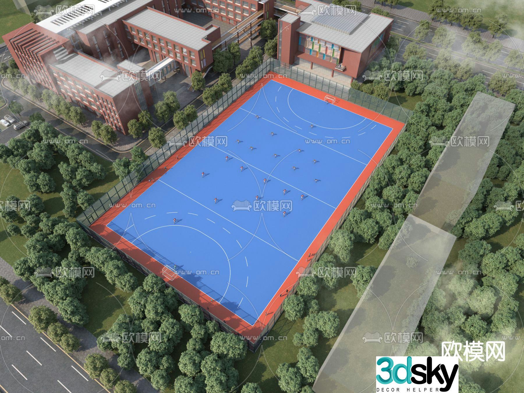 Modern hockey stadium 3d model