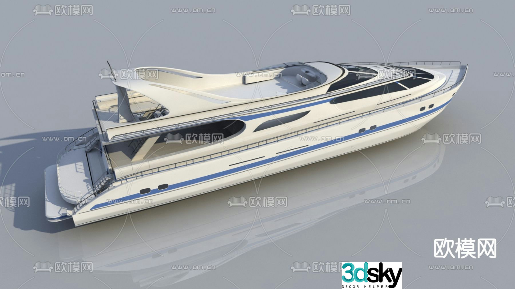 yacht 3d model