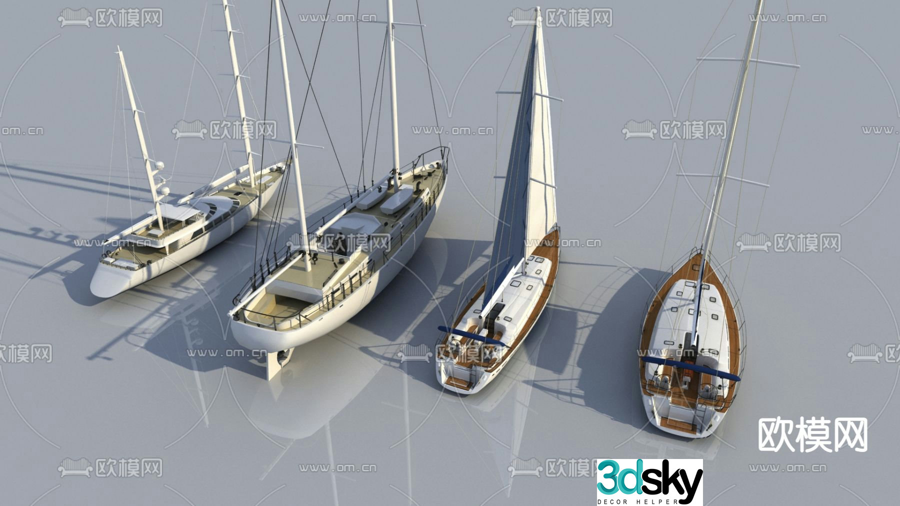 sailing yacht 3d model