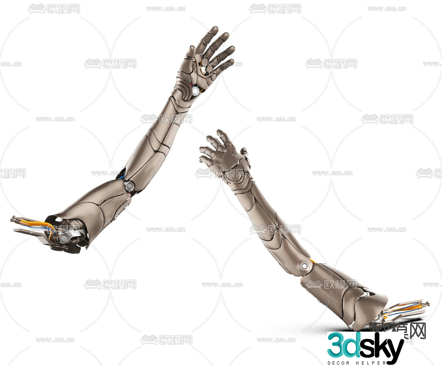 Modern robotic arm 3d model