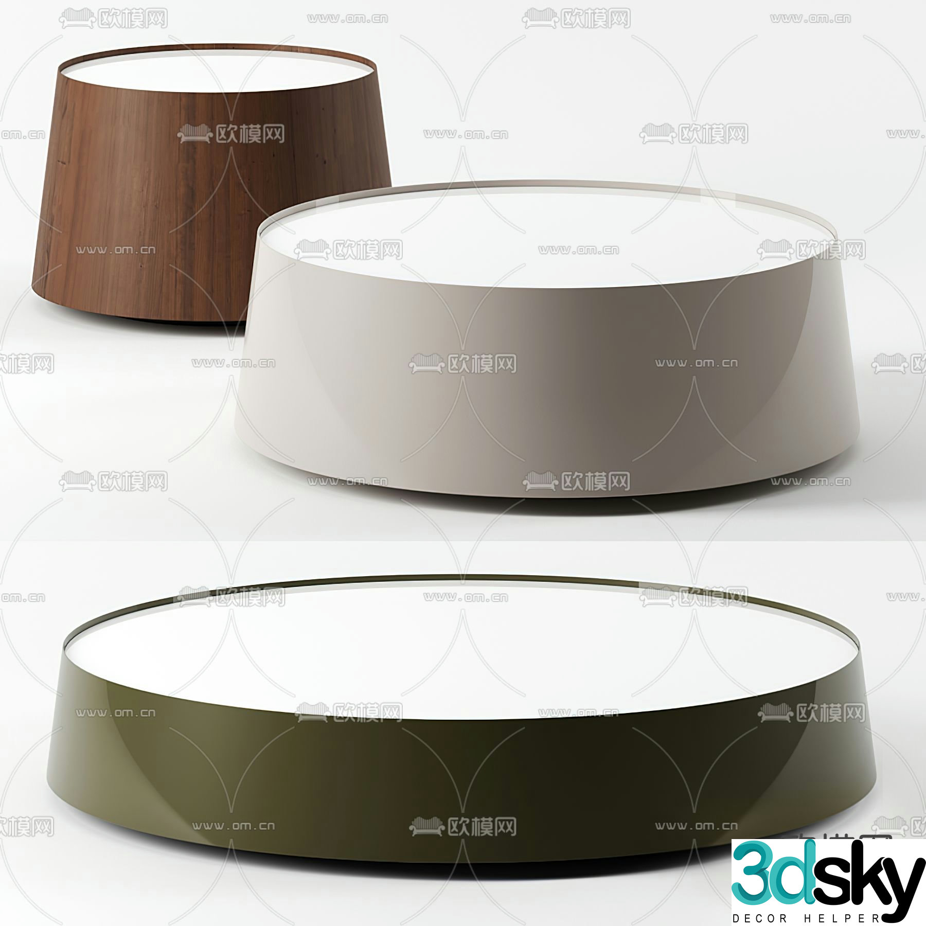B&B italia modern coffee table 3d model