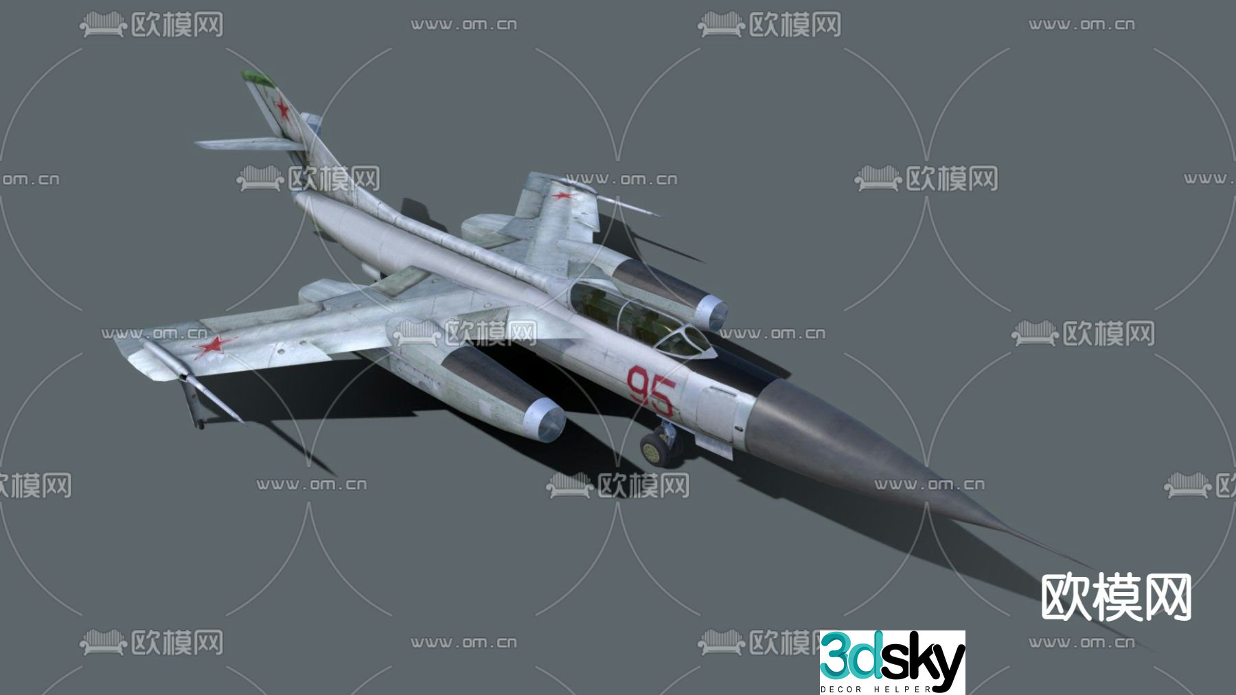 Modern fighter jet 3d model