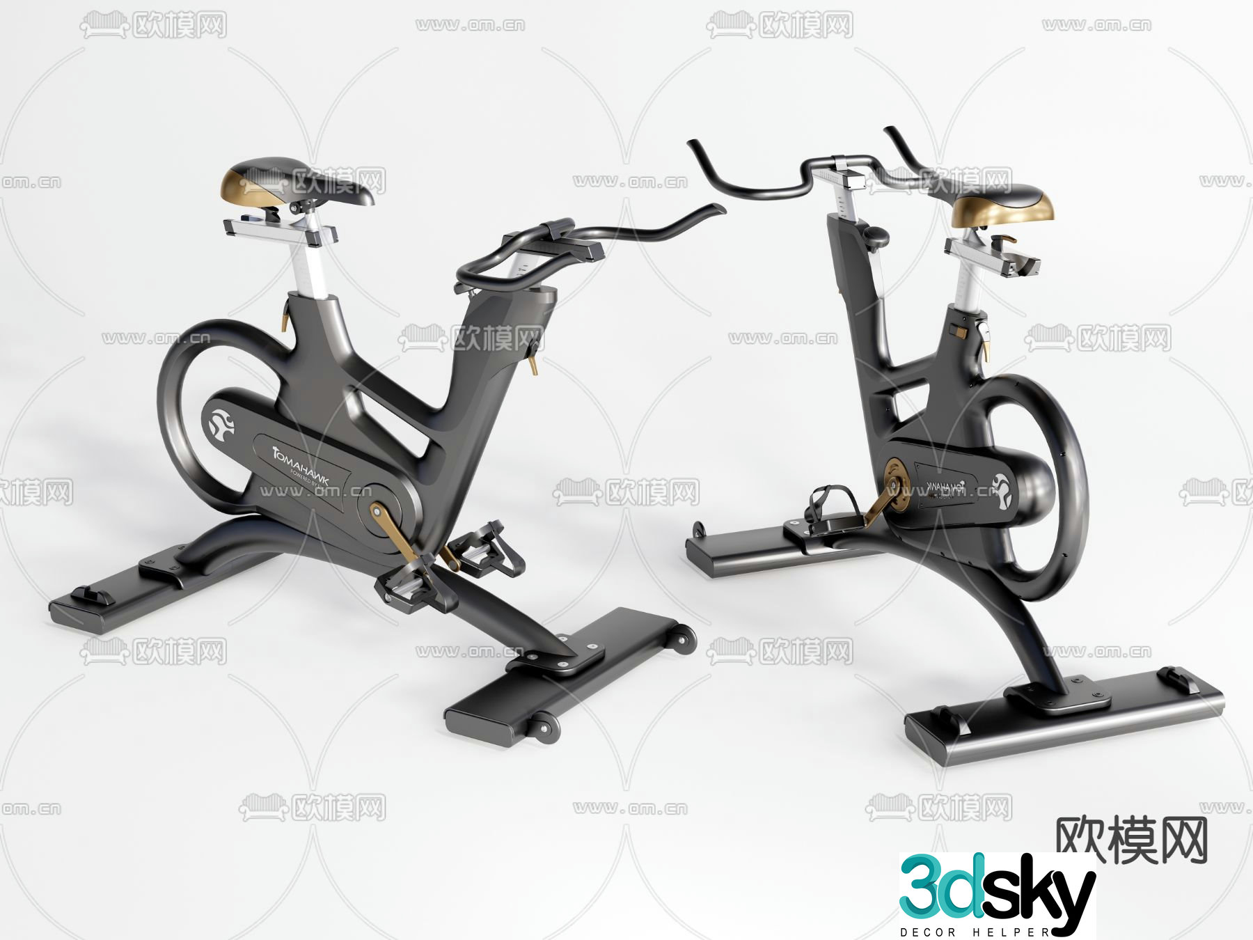 Modern home treadmill stepper 3d model