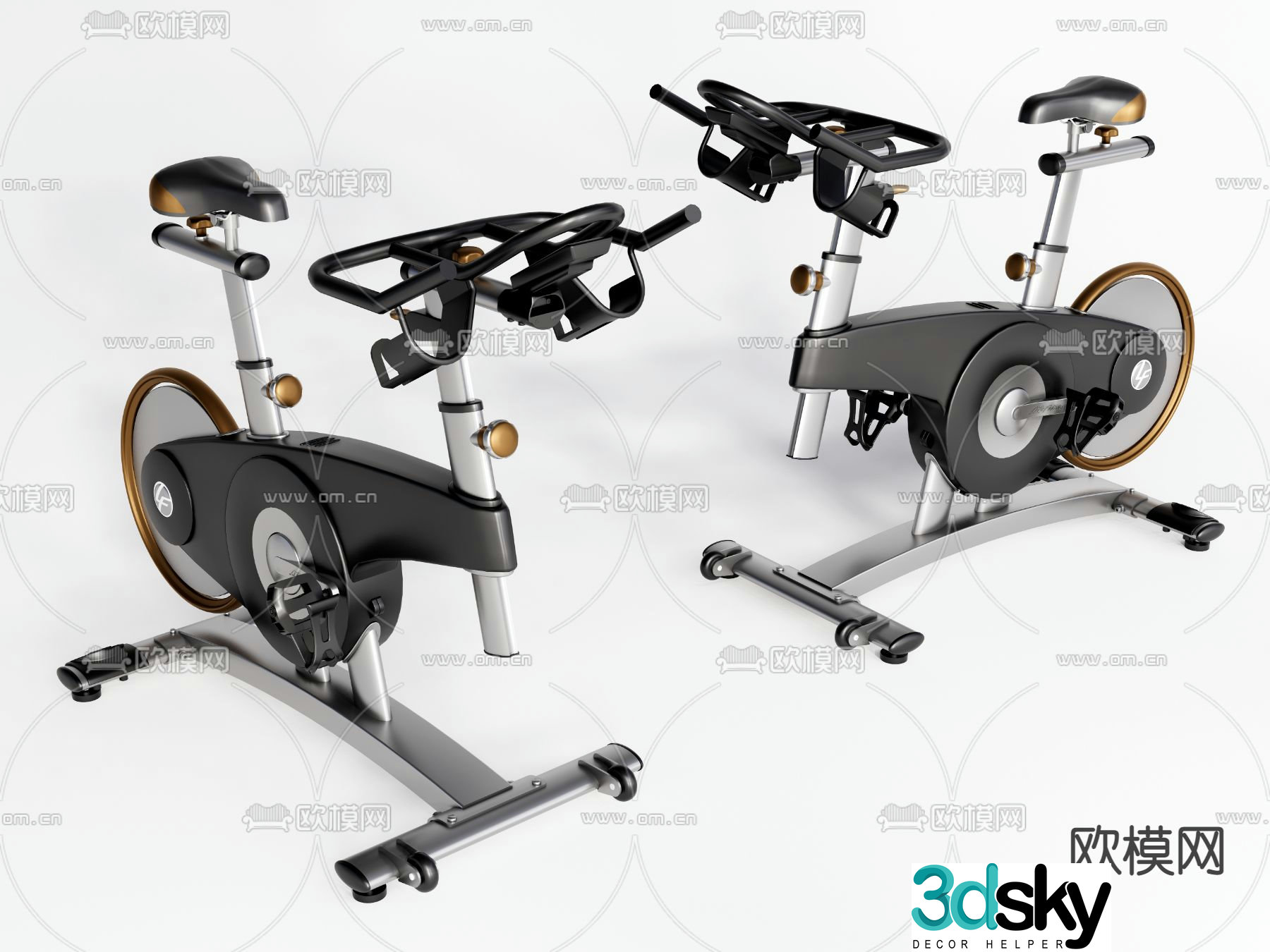 Modern home treadmill stepper 3d model