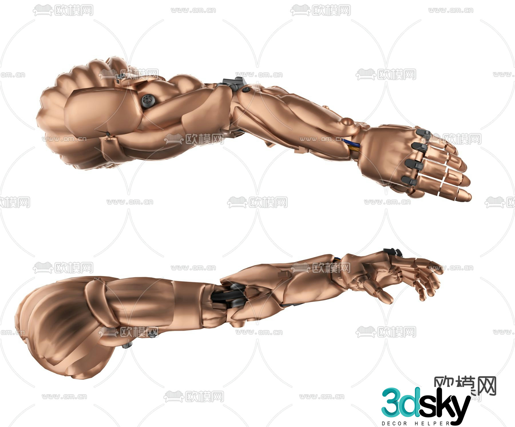 Modern robotic arm 3d model