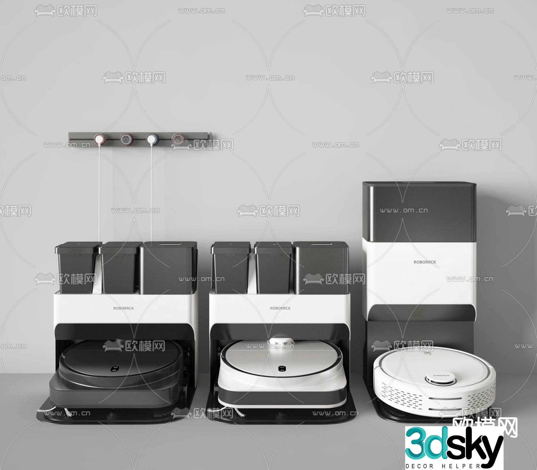 Intelligent sweeping robot 3D model