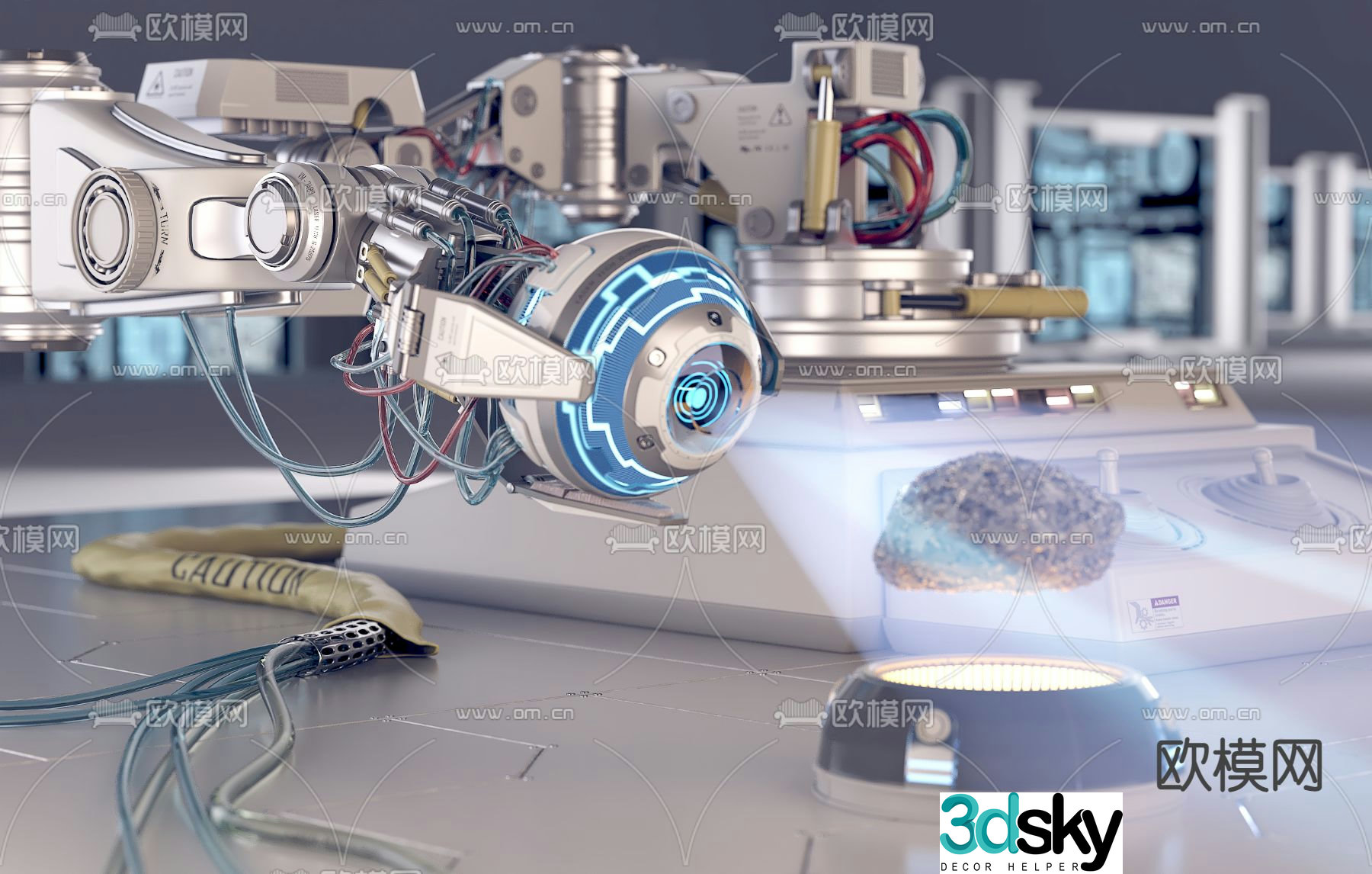 Modern industrial style mechanical arm 3D model