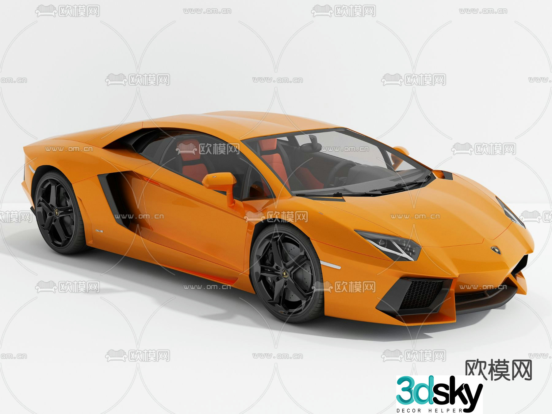 Modern Lamborghini sports car 3d model