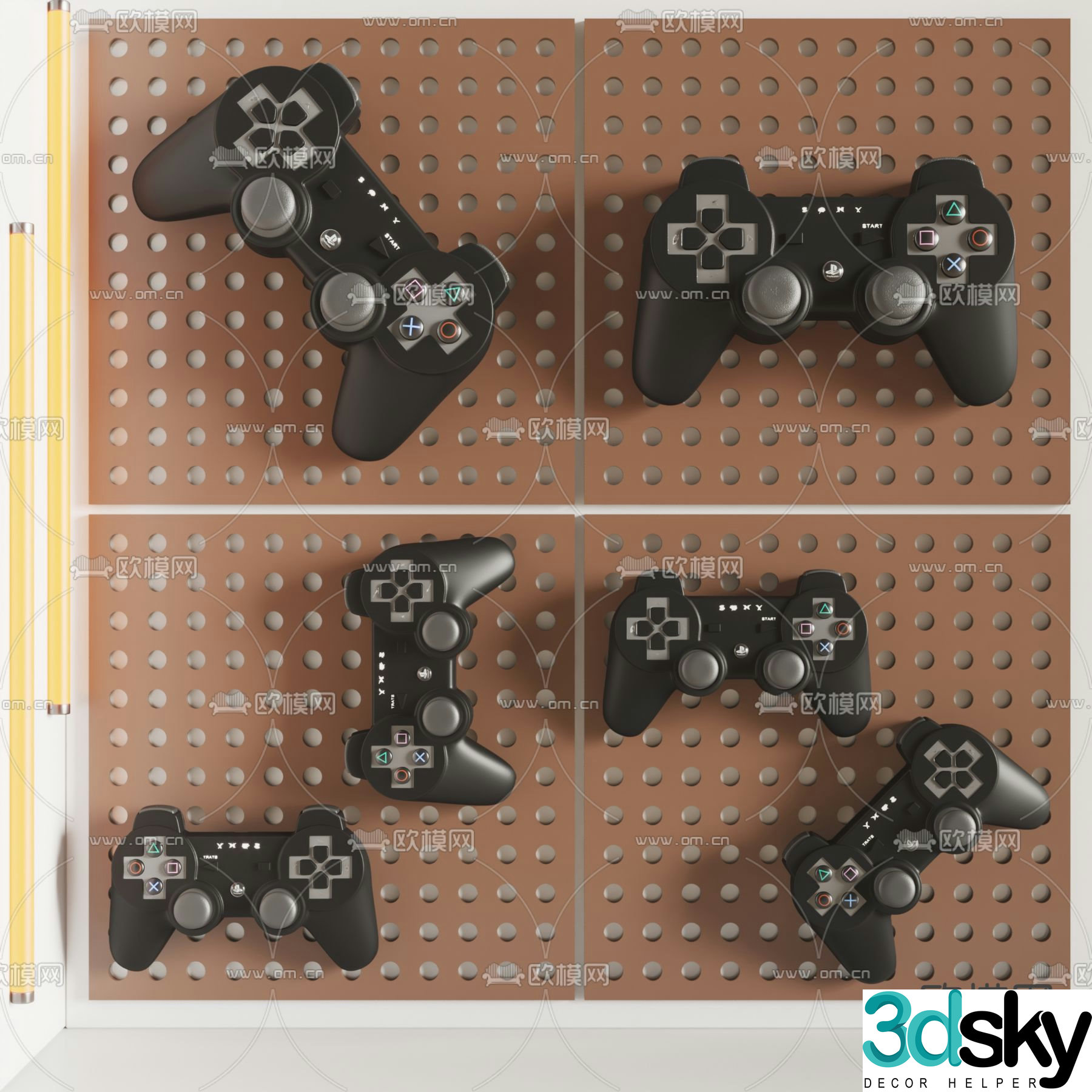 Modern gamepad 3d model
