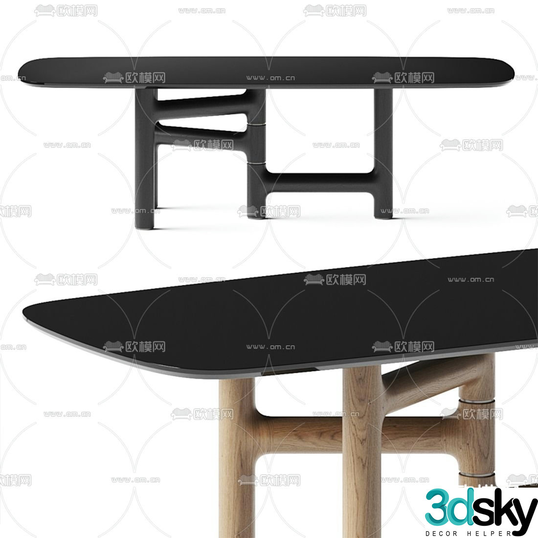 Bonaldo nordic dining table 3d model