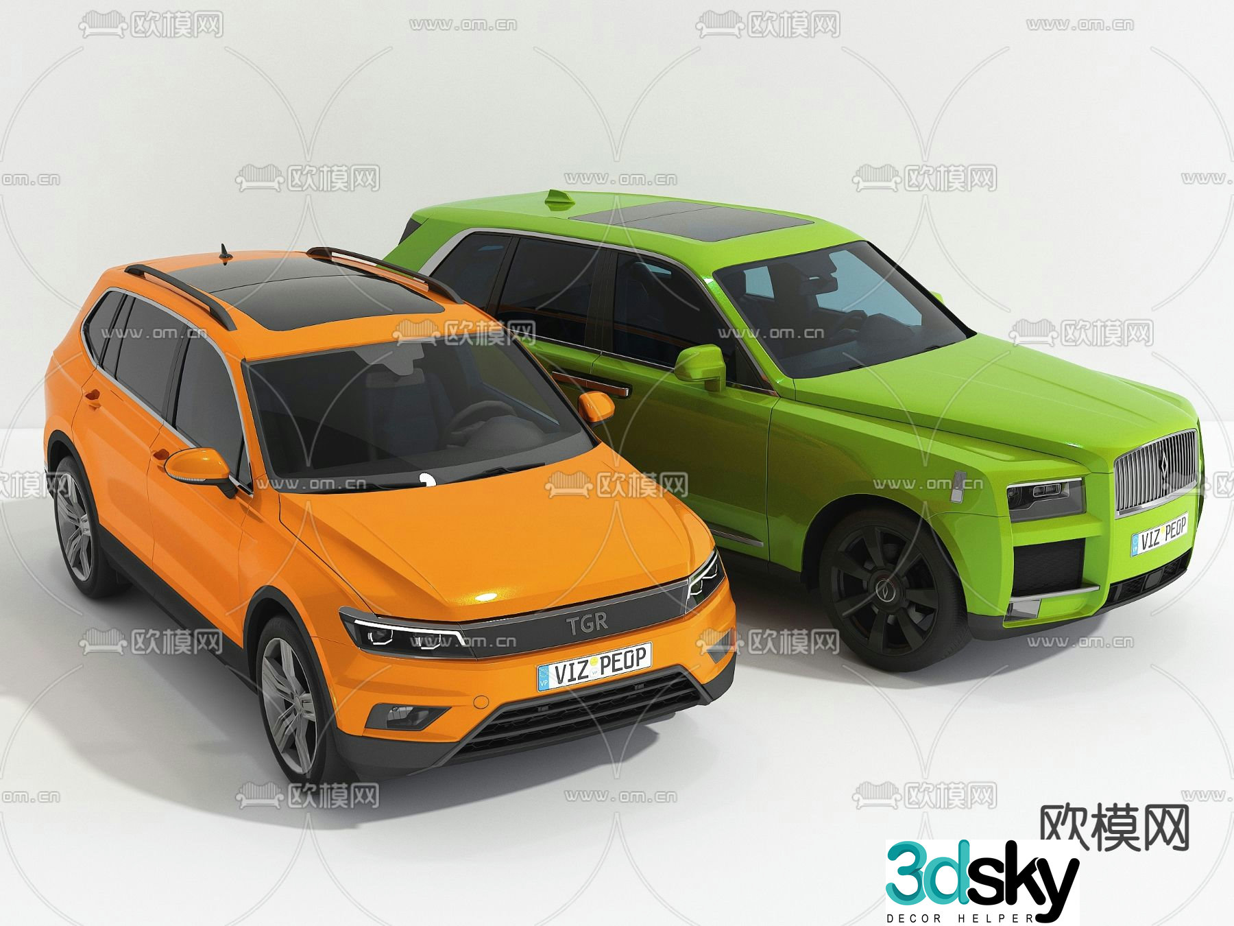 modern car jeep 3d model