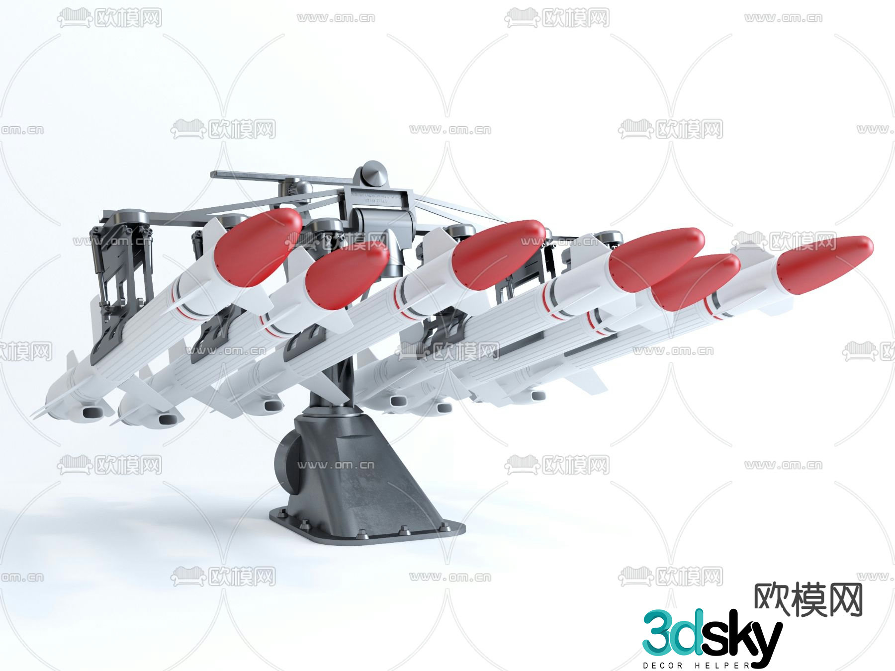Modern military weapon missile launcher 3d model