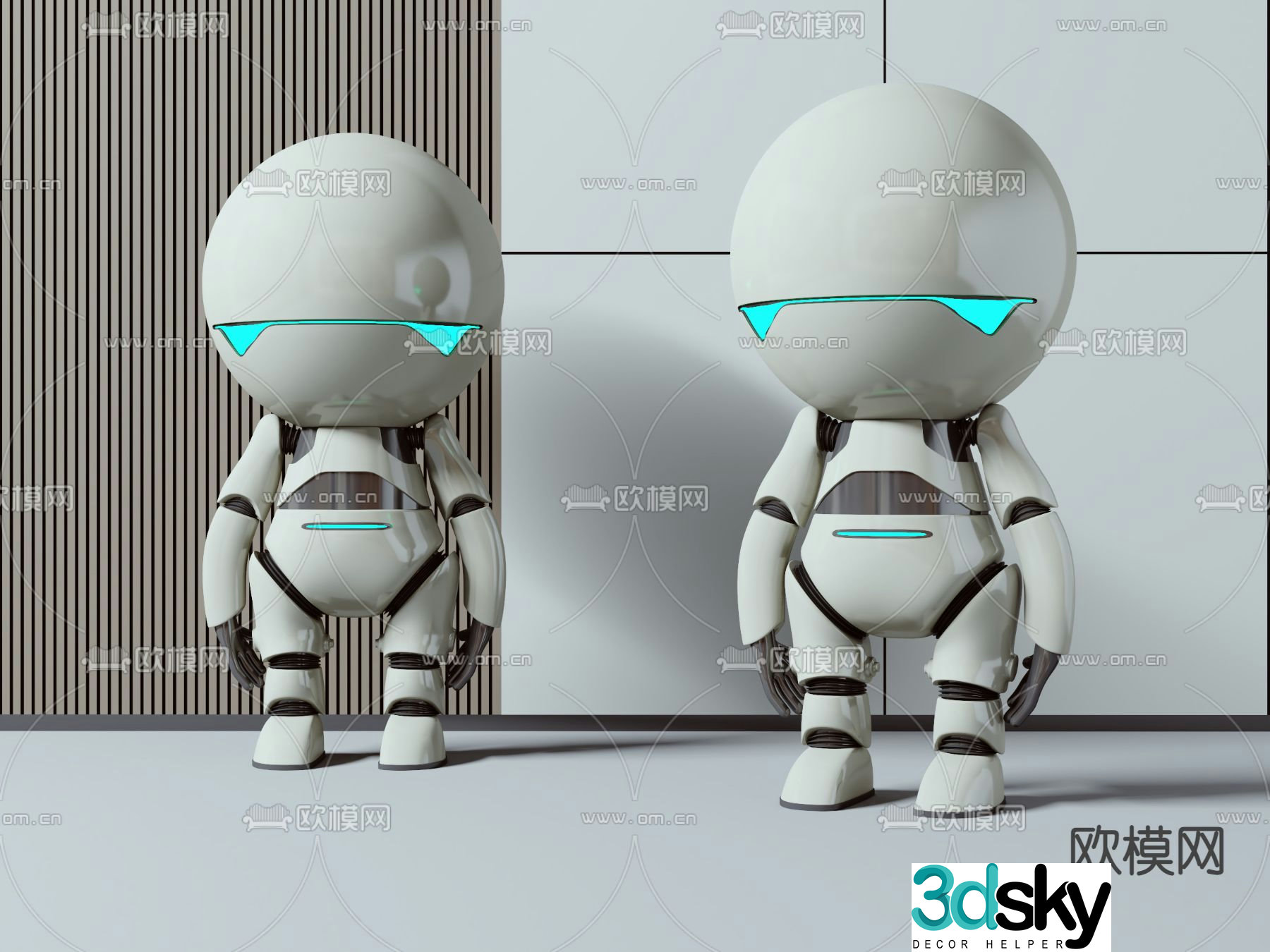 Modern children's robot toy 3d model