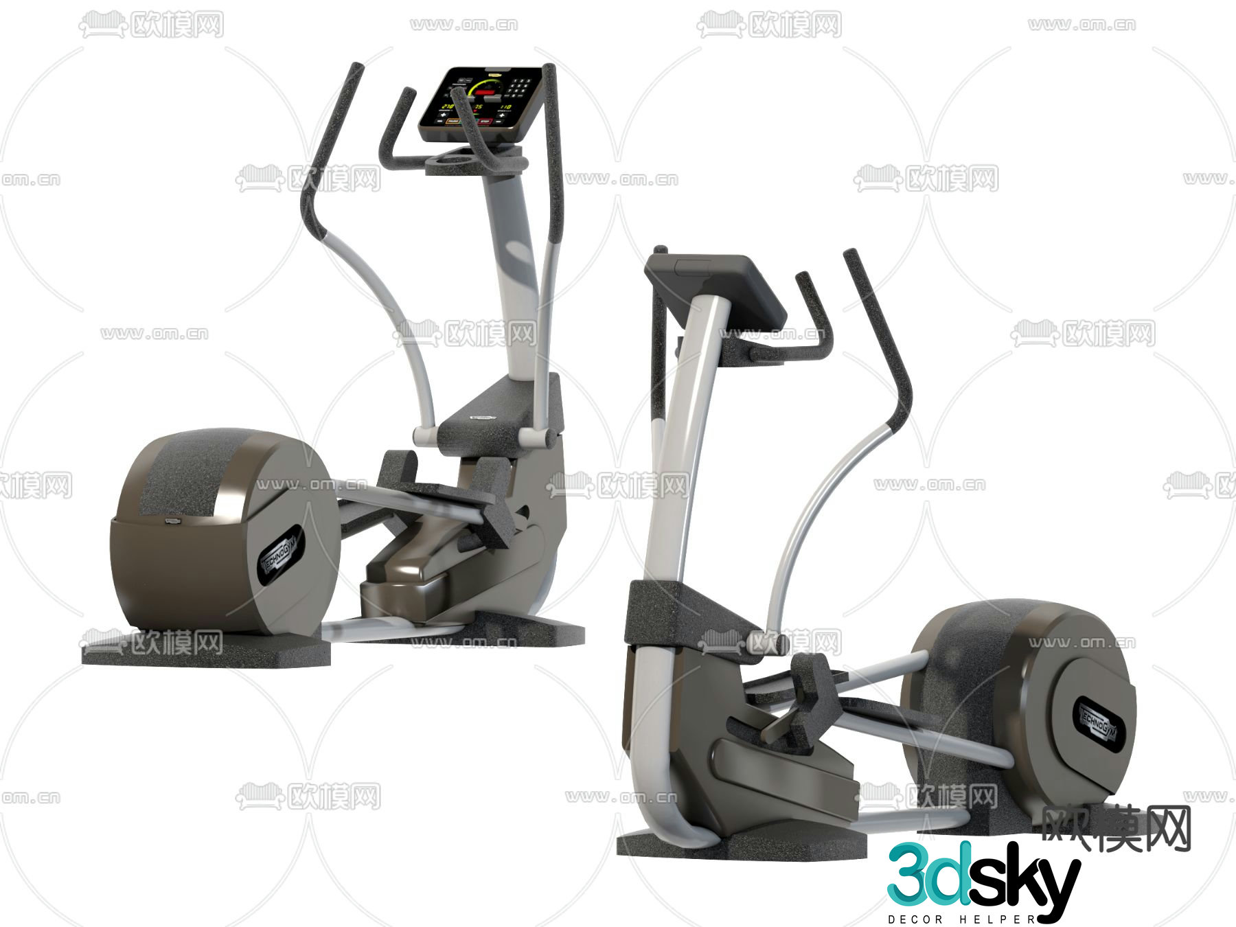 Modern spinning bike 3d model