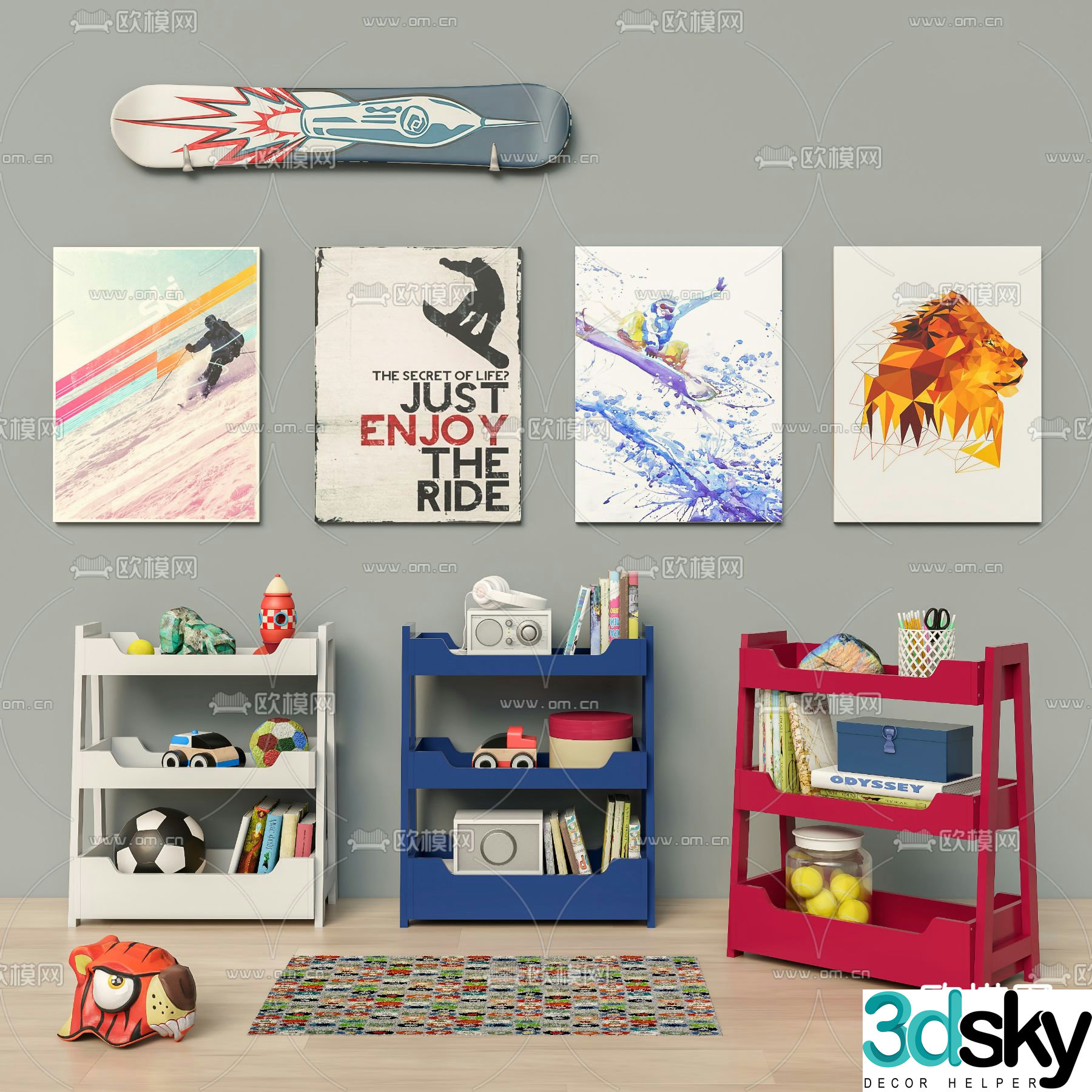 Modern children’s toys 3d model