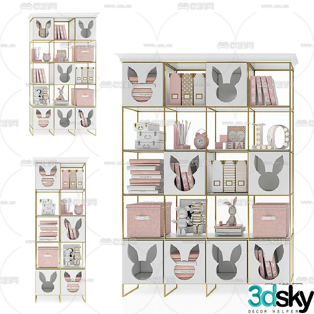 Modern children’s decorative cabinet 3d model