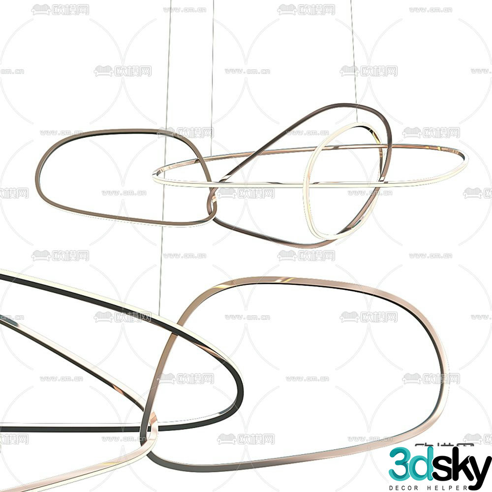 FLOS ring chandelier 3d model