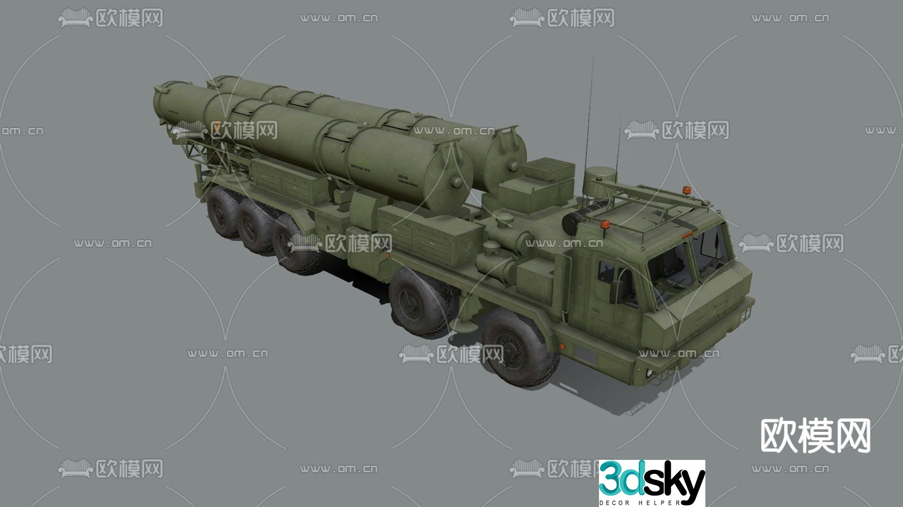 Modern missile vehicle 3d model