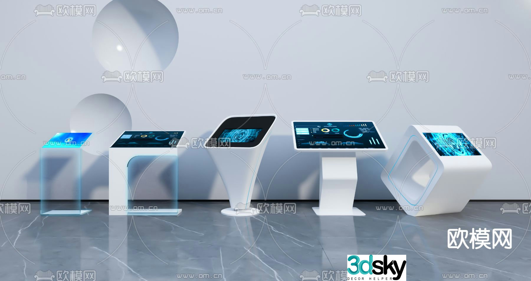 Modern touch all-in-one 3D model