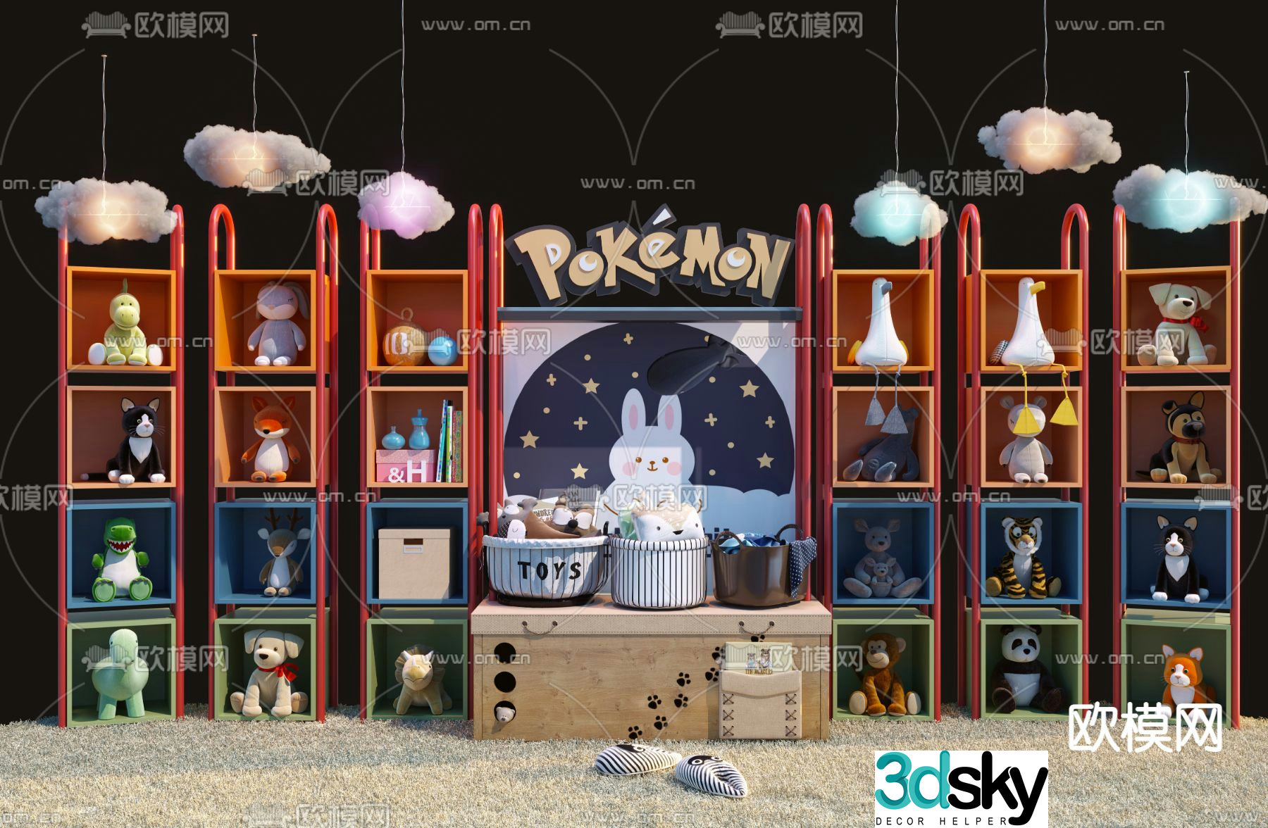 Modern children’s plush toy 3d model