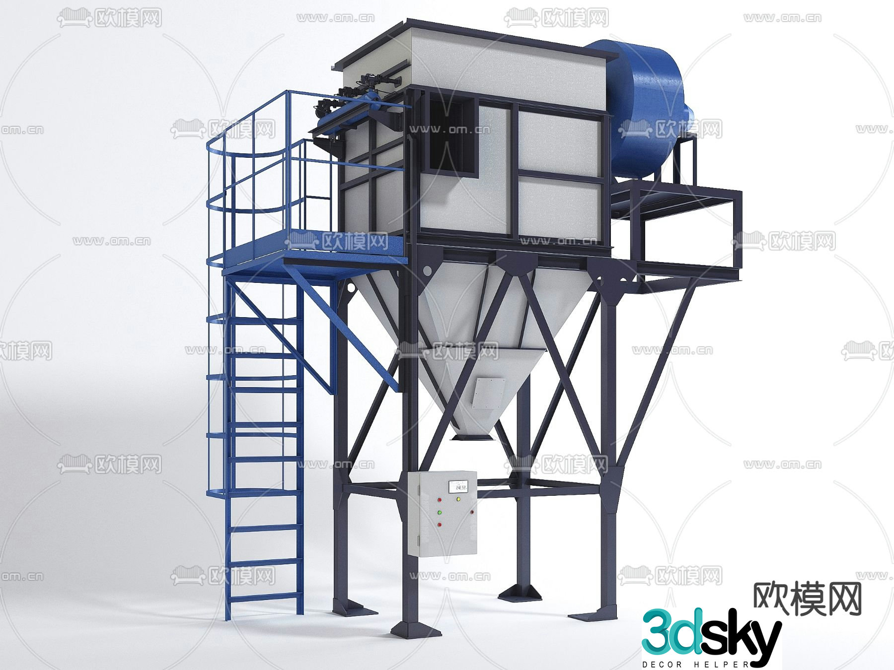 Modern engineering equipment 3d model