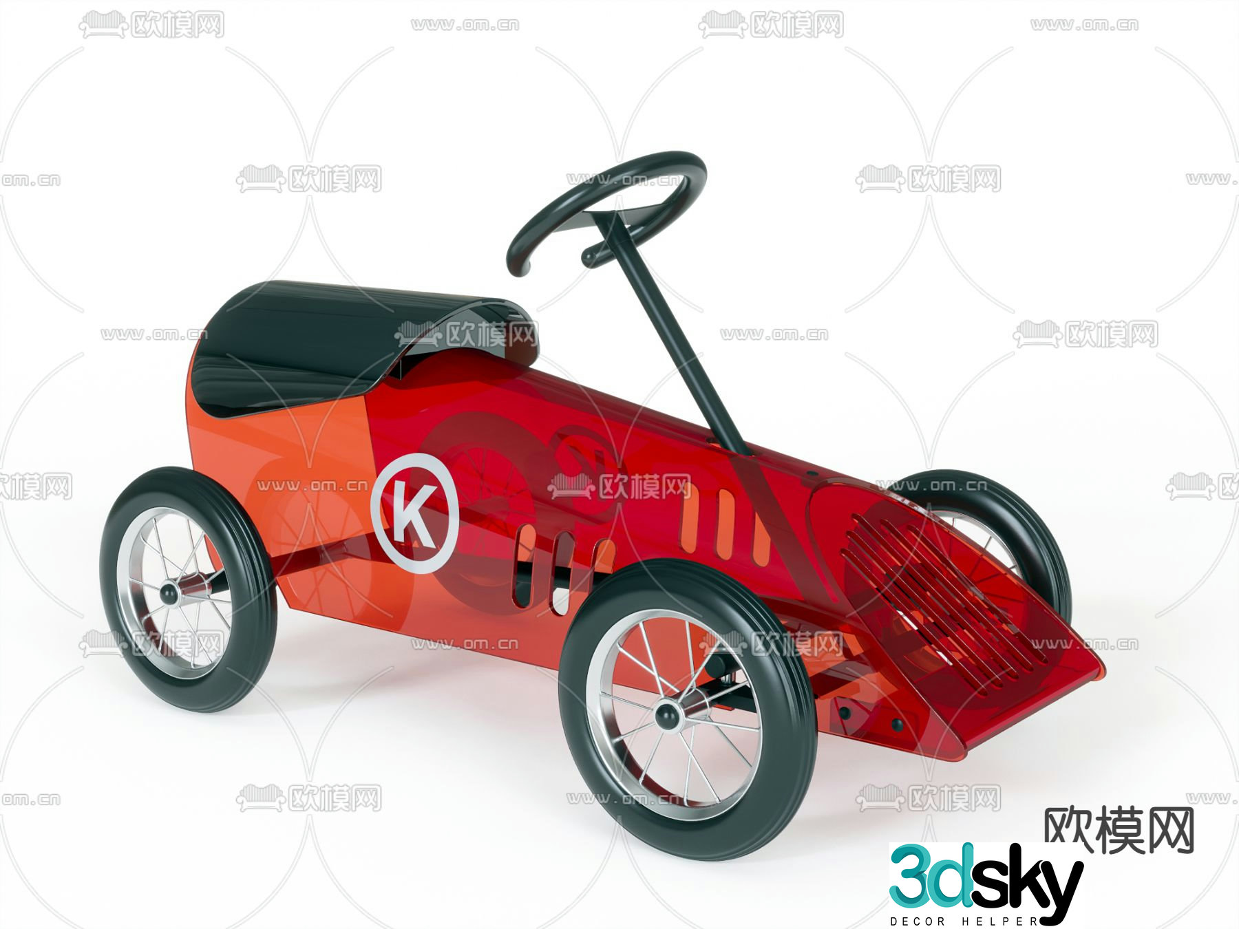 Modern children’s toy car 3d model