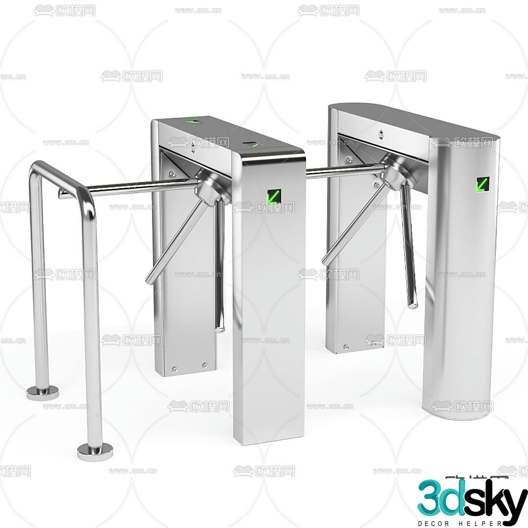 Modern turnstile 3d model