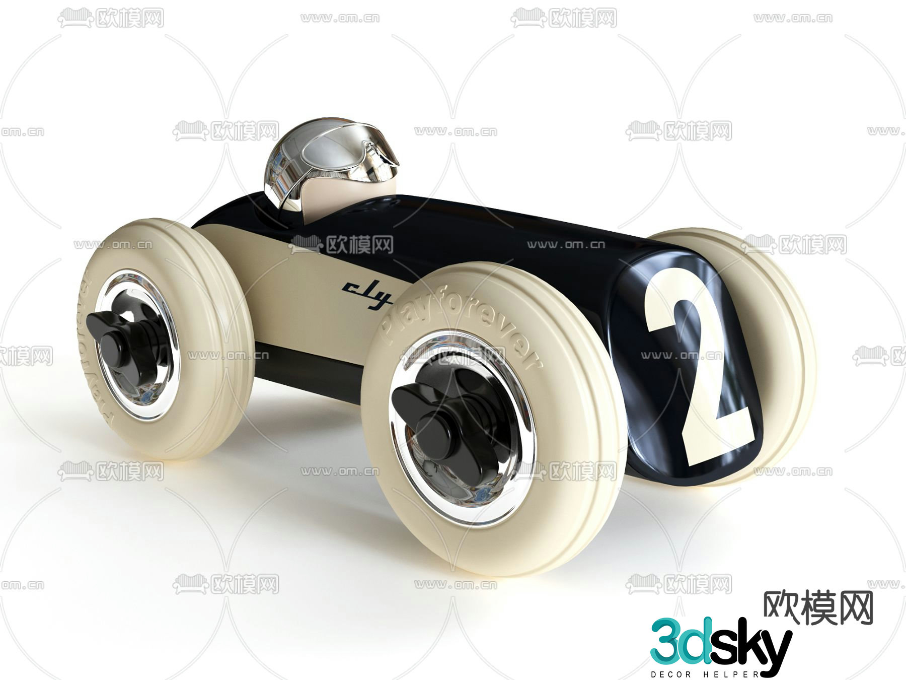 Modern children’s toy car 3d model